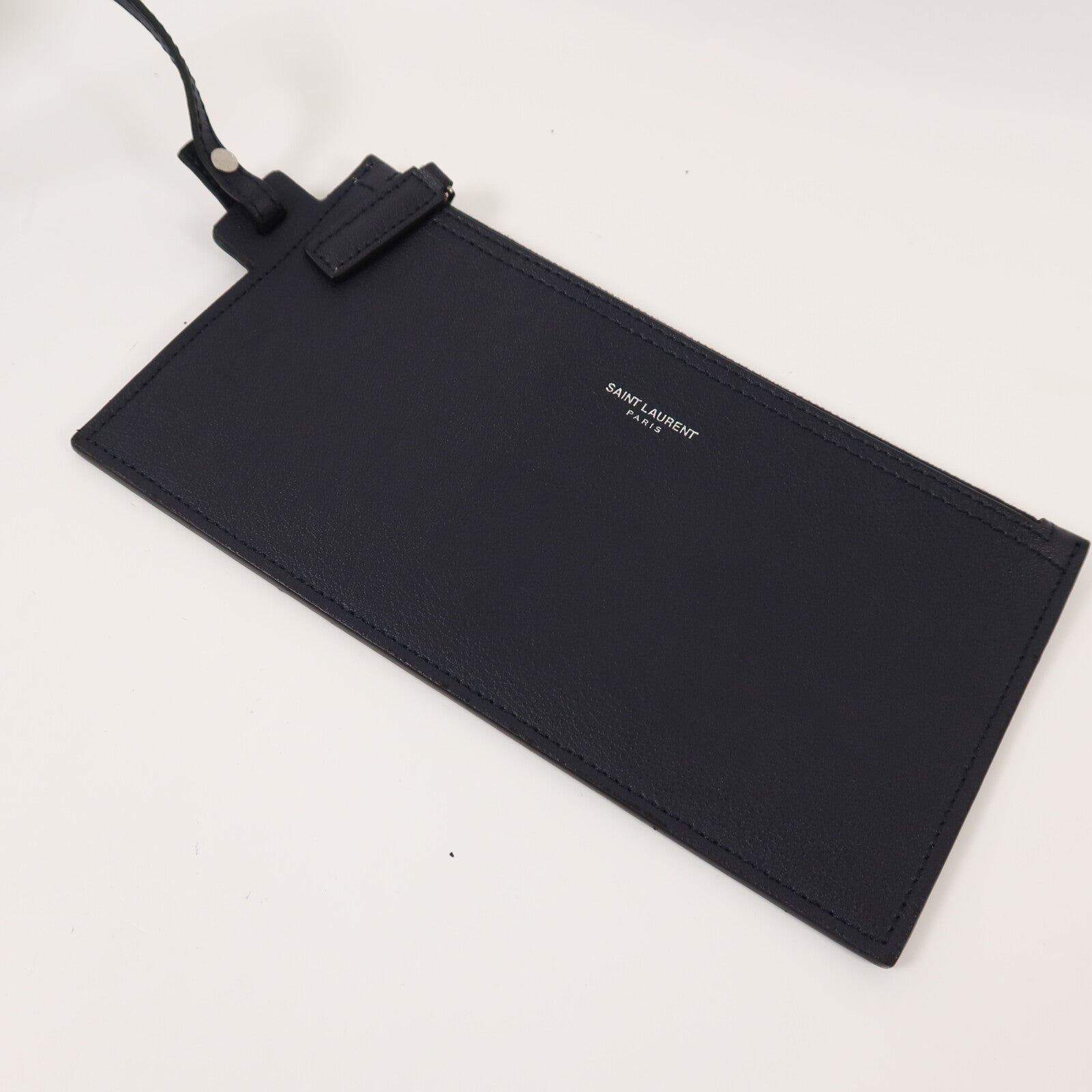 YVES SAINT LAURENT 牛皮皮革Tote Bag銀扣手挽袋