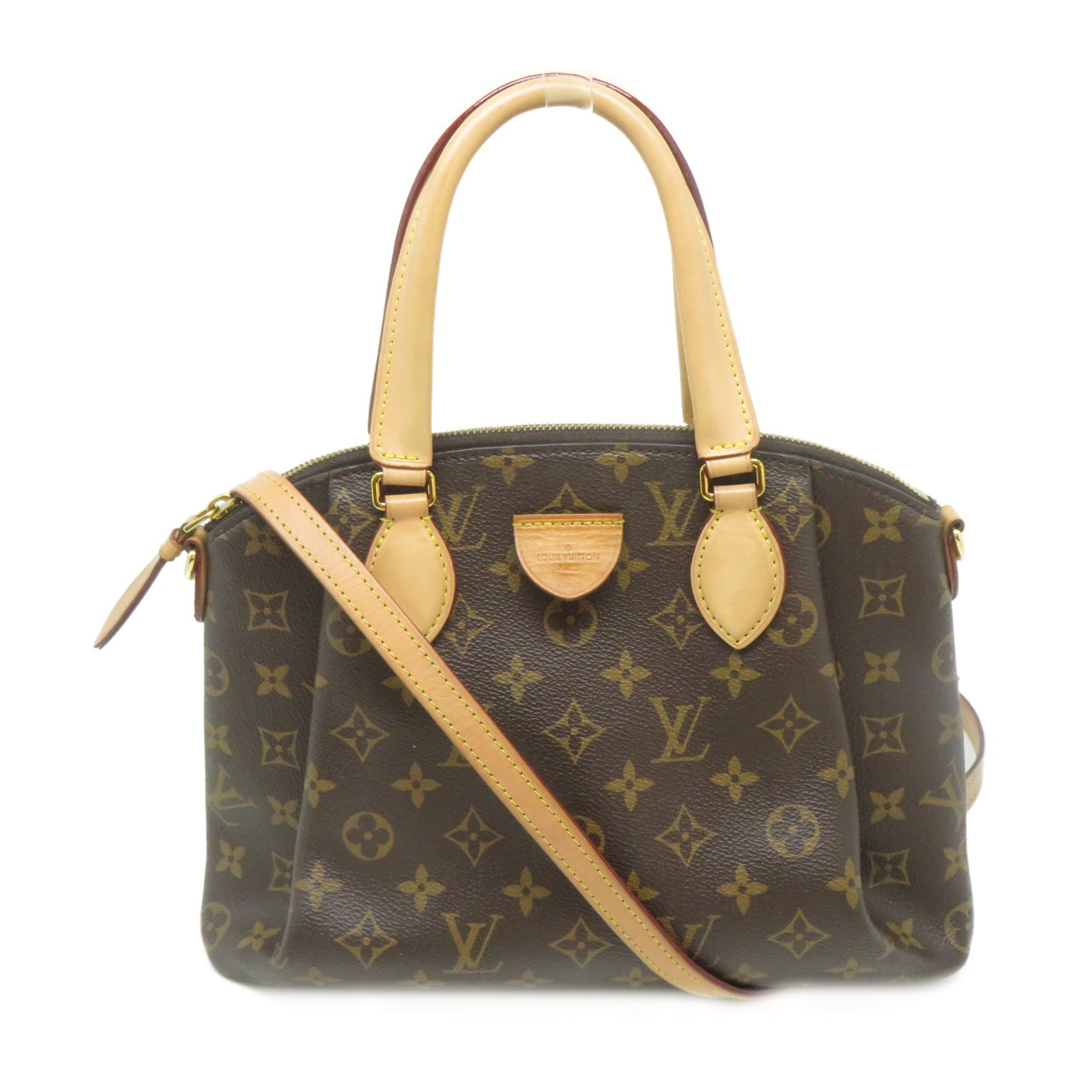 LOUIS VUITTON Monogram Rivoli PM金扣手挽肩背兩用袋啡色