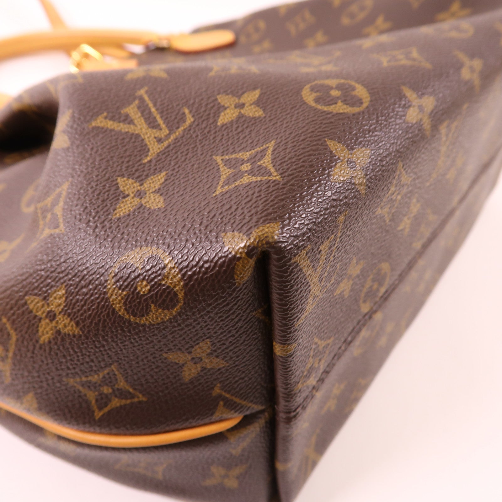 LOUIS VUITTON Monogram Turenne MM金扣手挽肩背兩用袋棕色