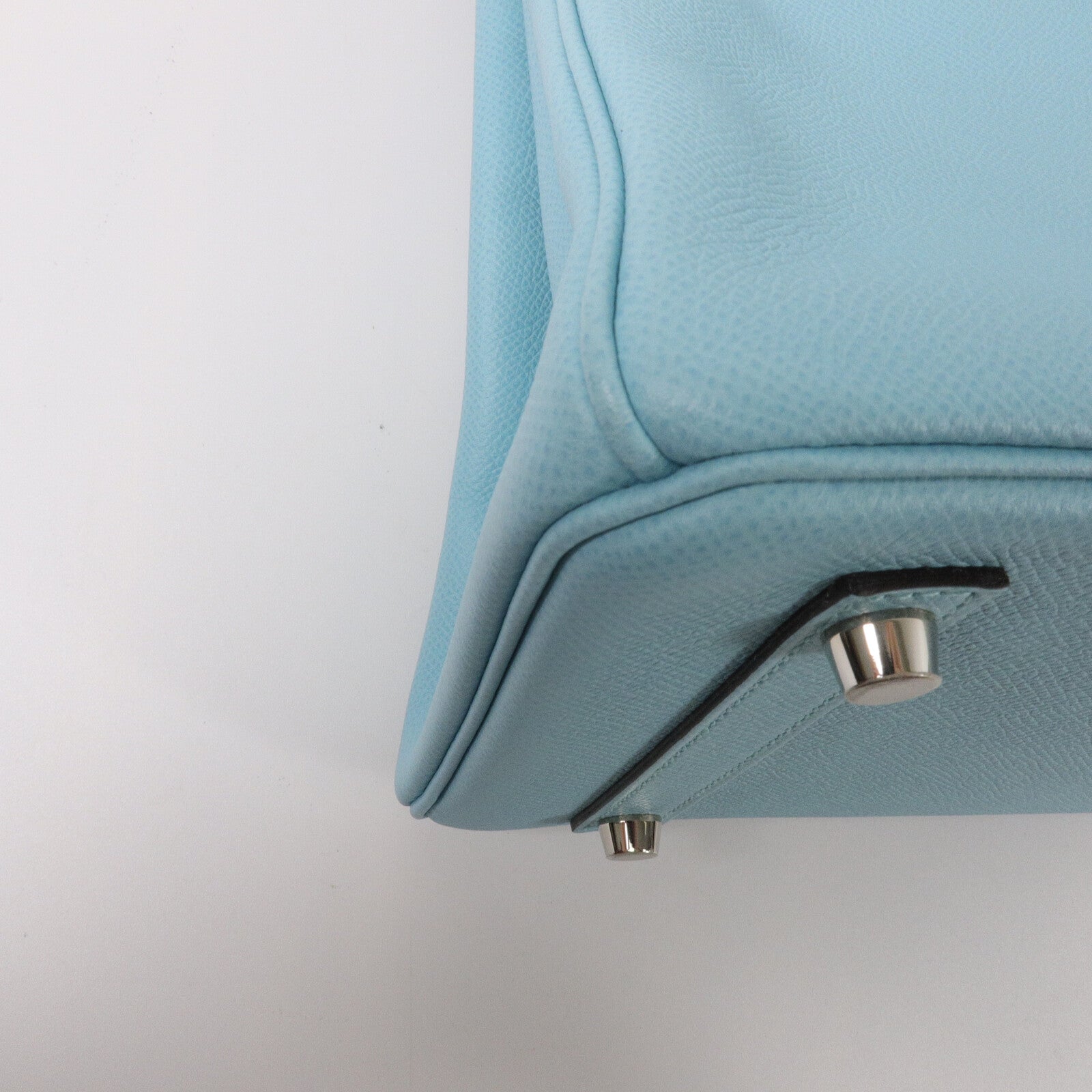 HERMES Epsom皮革Birkin 30手挽袋Blue Atoll