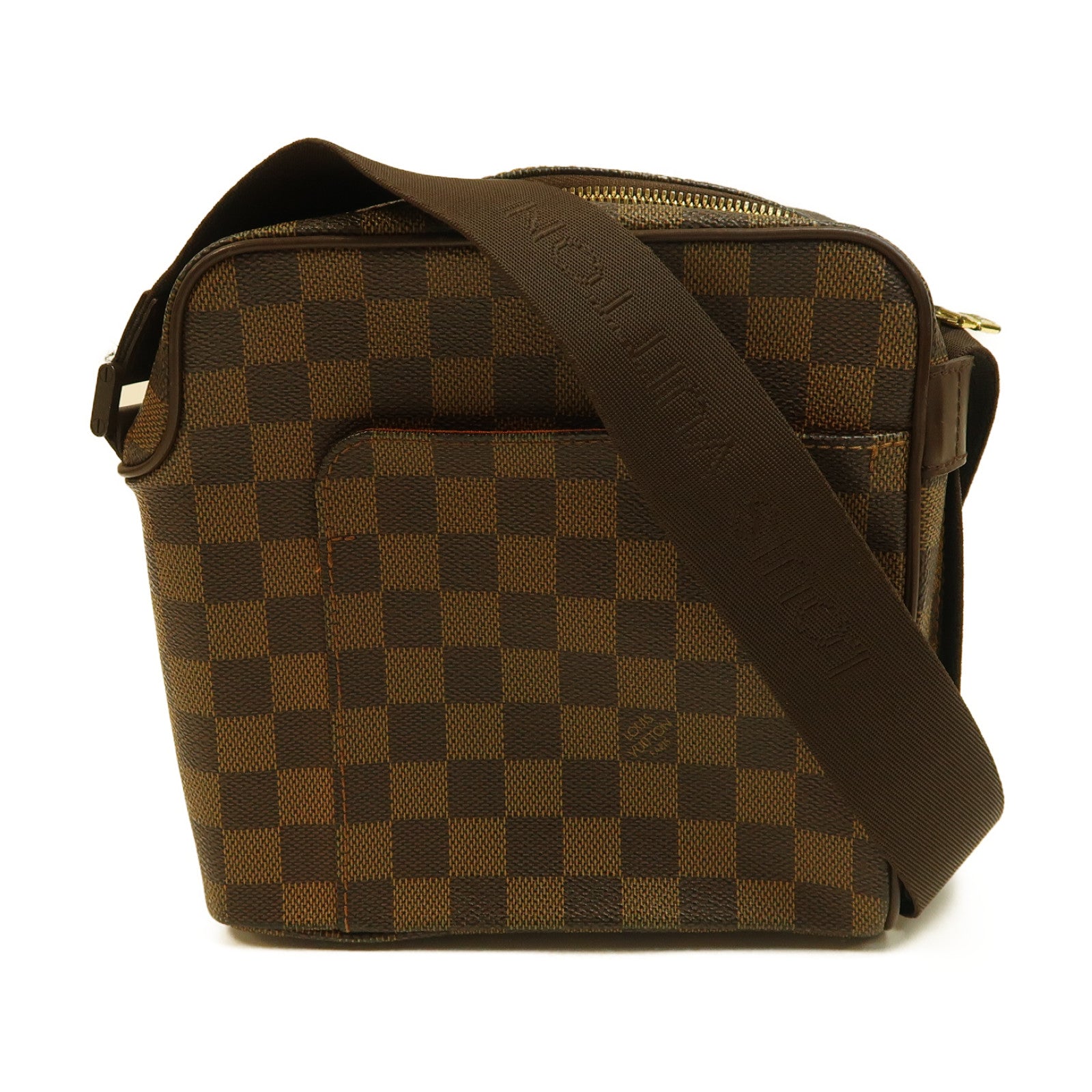 LOUIS VUITTON Damier Olav PM金扣肩背袋啡色