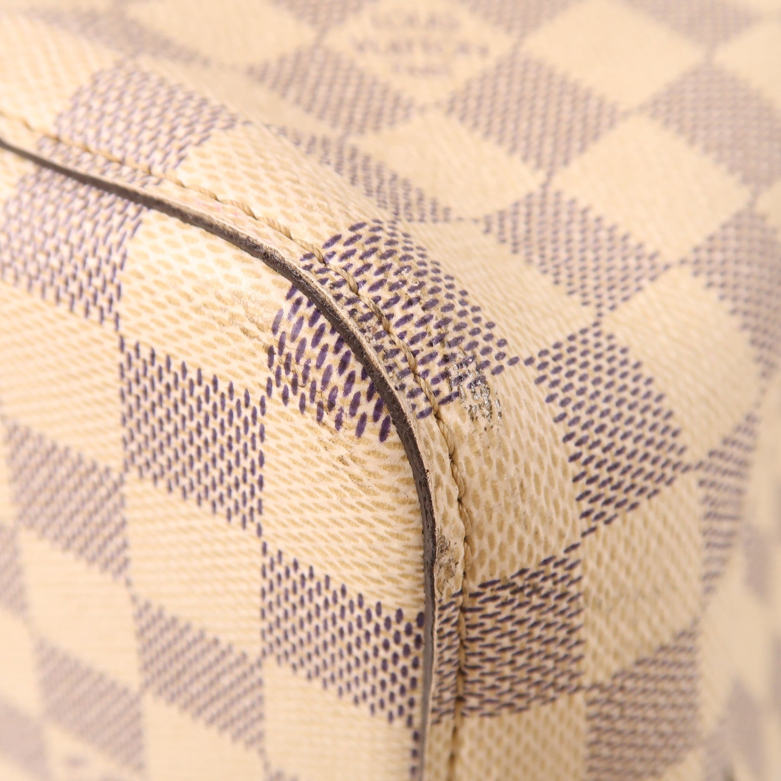 LOUIS VUITTON Damier Azur Neo Noe金扣肩背袋白色/藍色