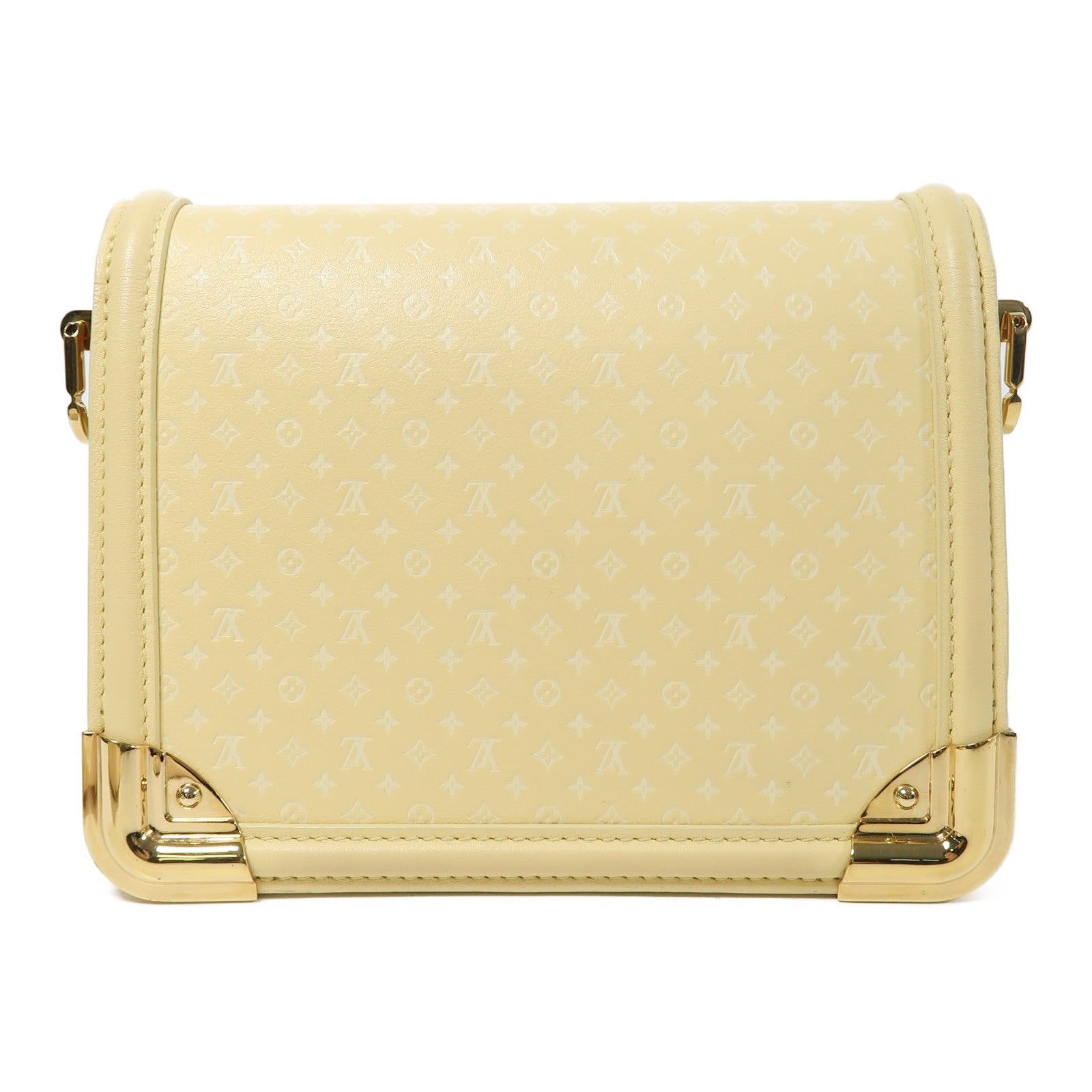 LOUIS VUITTON (PRICE DOWN) LV GHW Mini Dauphine Shoulder Bag M22597 Calfskin Leather Yellow