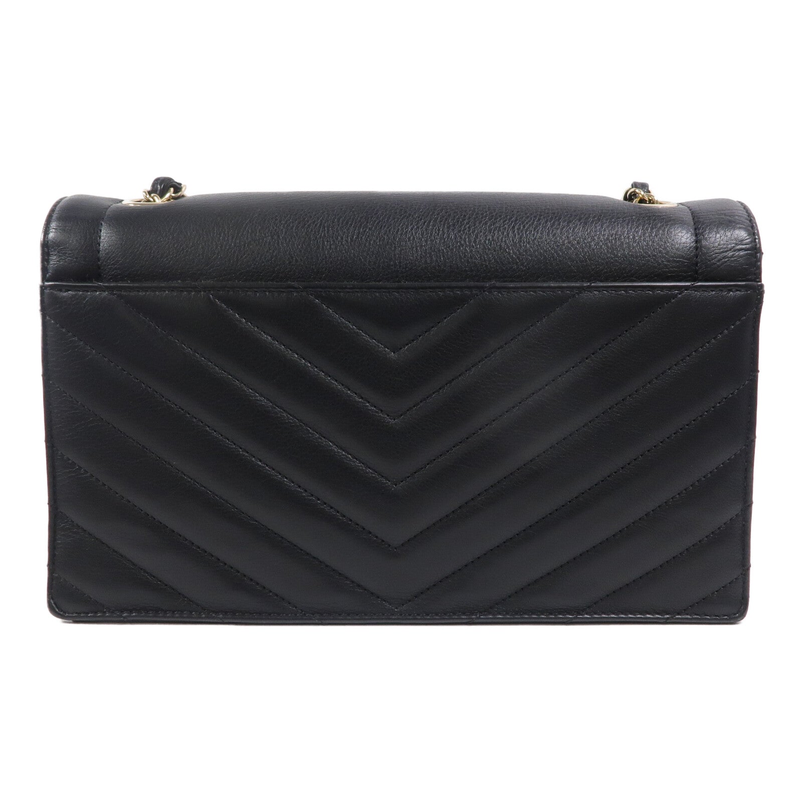 CHANEL 牛皮皮革Large Chevron Flap鏈帶肩背袋
