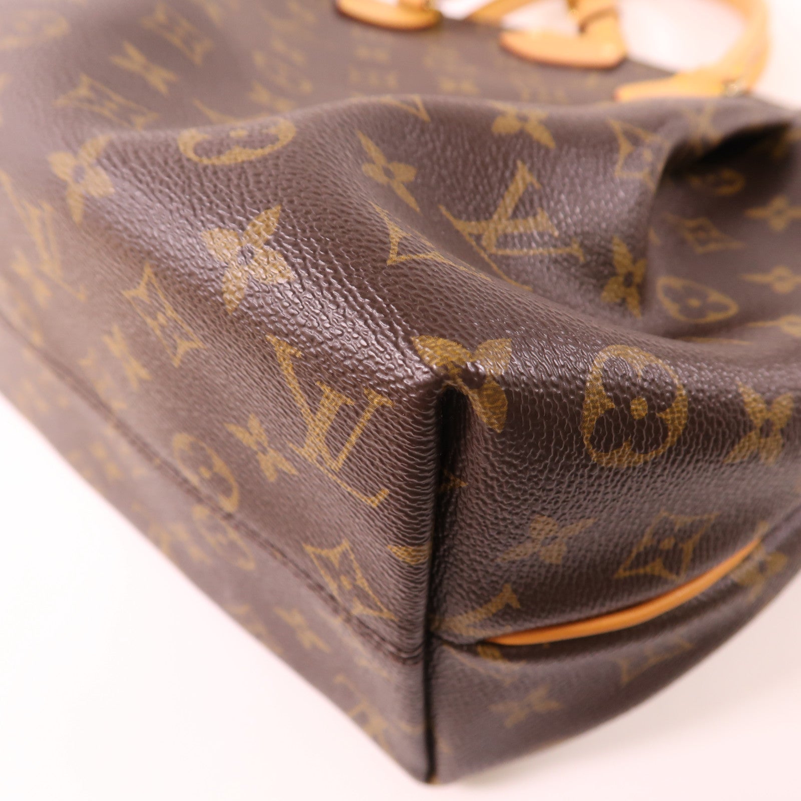 LOUIS VUITTON Monogram Turenne MM金扣手挽肩背兩用袋棕色