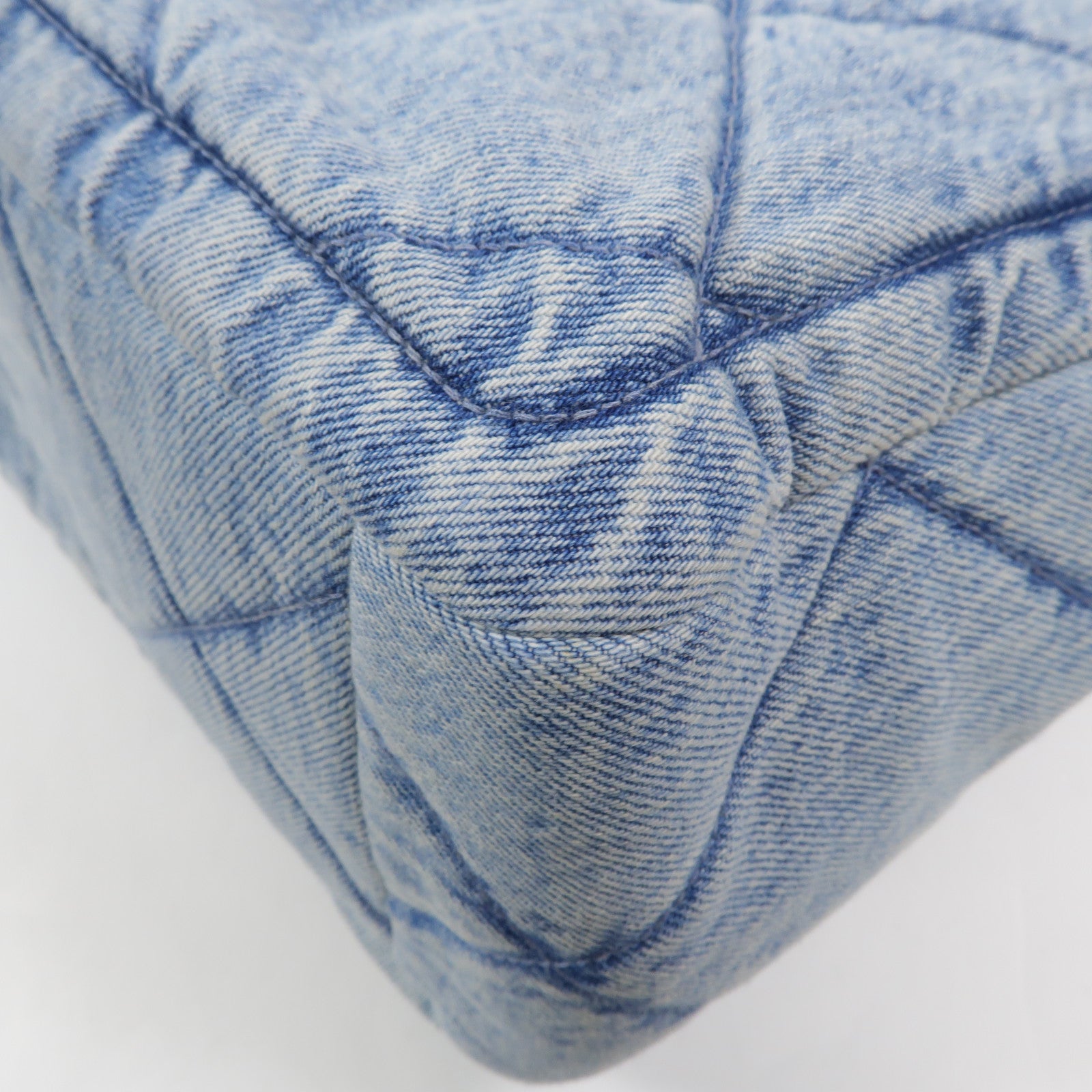 CHANEL 牛仔布Denim Large Flap Bag鏈帶肩背袋