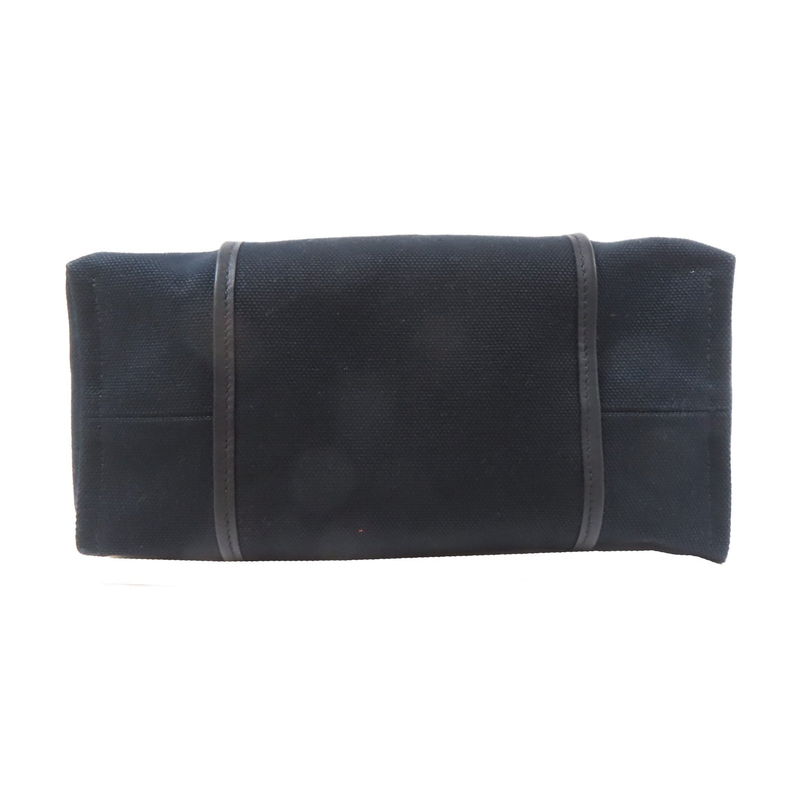 HERMES 帆布Etriviere Pocket 27銀扣手挽袋Noir黑色