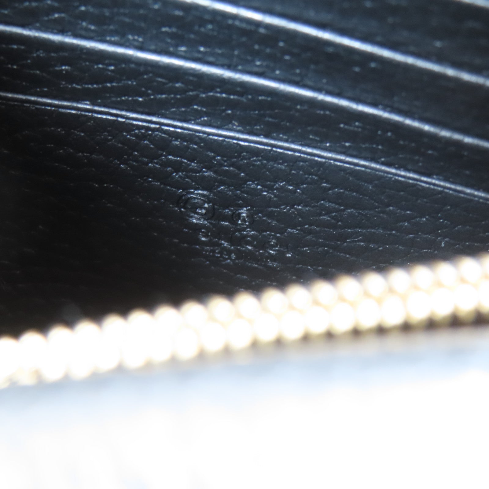 GUCCI 【激減優惠】牛皮皮革Wallet On Chain金扣鏈帶肩背袋黑色