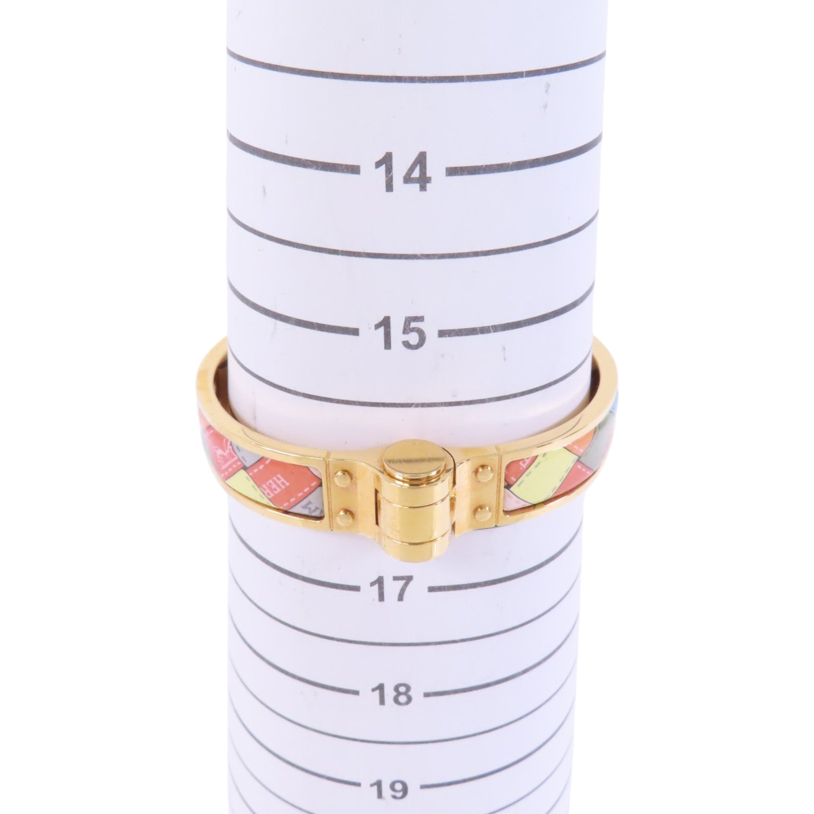 HERMES 金屬/琺瑯Hinged Bracelet金扣手鐲