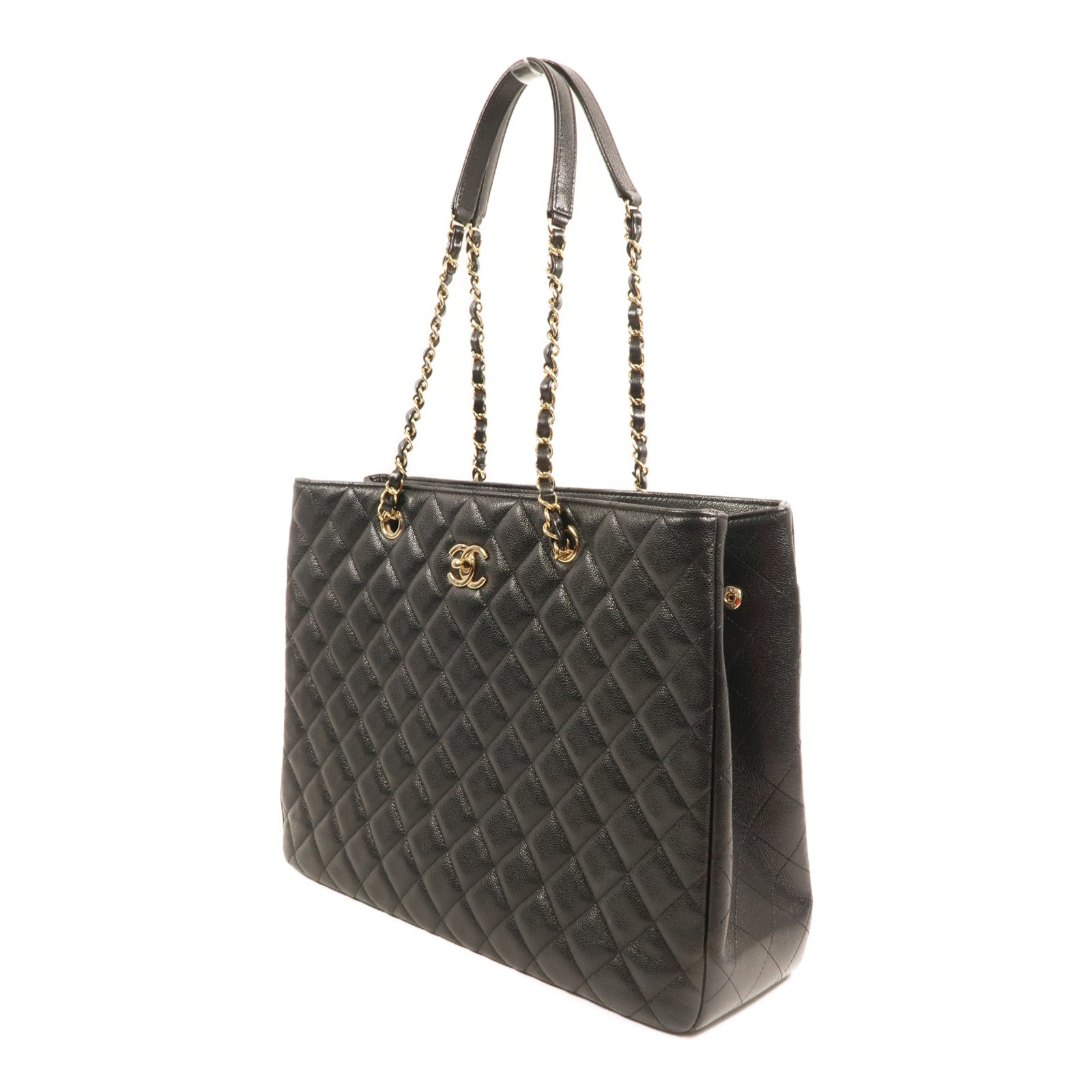 CHANEL 牛皮皮革Shoulder Bag金扣鏈帶肩背袋
