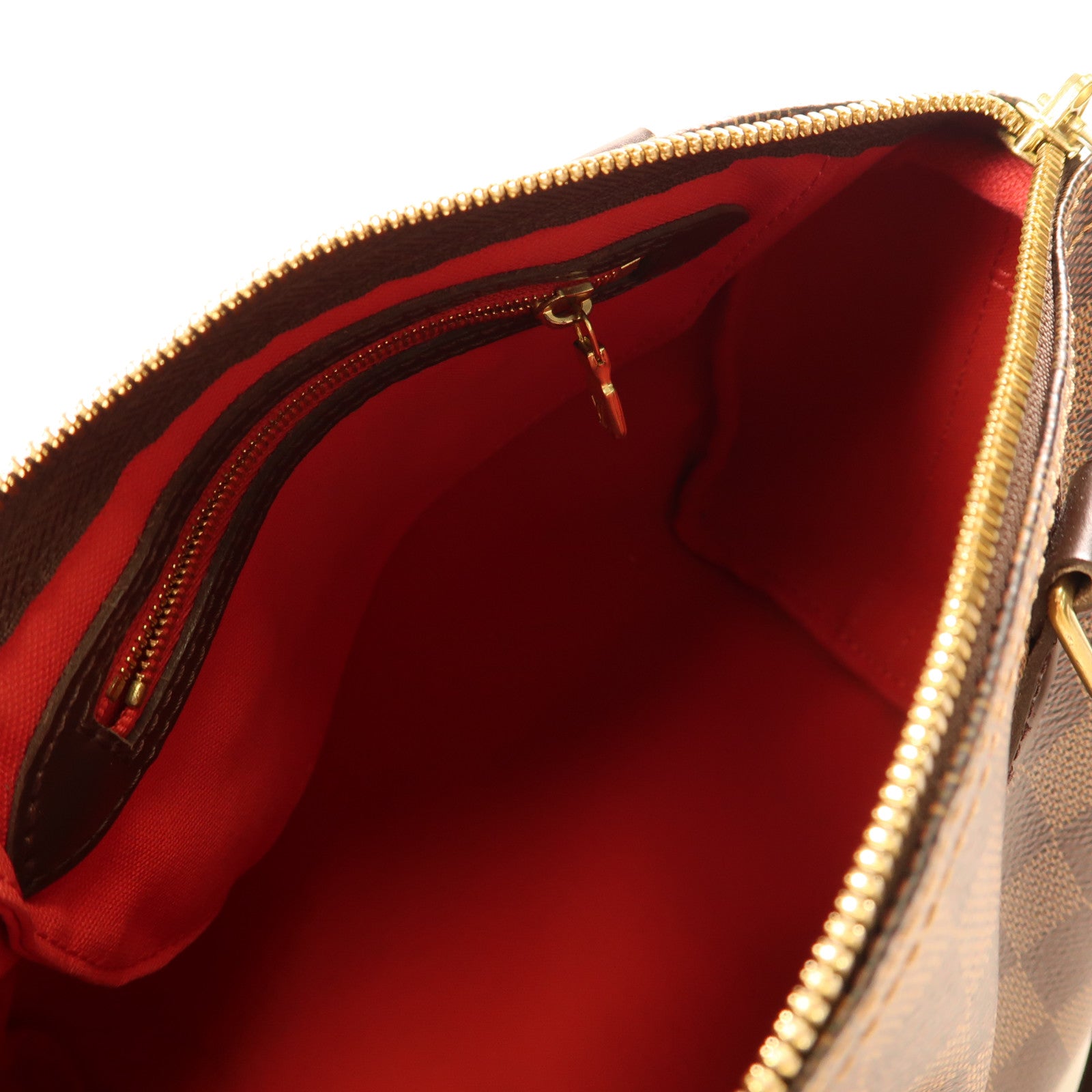 LOUIS VUITTON Damier Speedy 25金扣手挽肩背兩用袋啡色