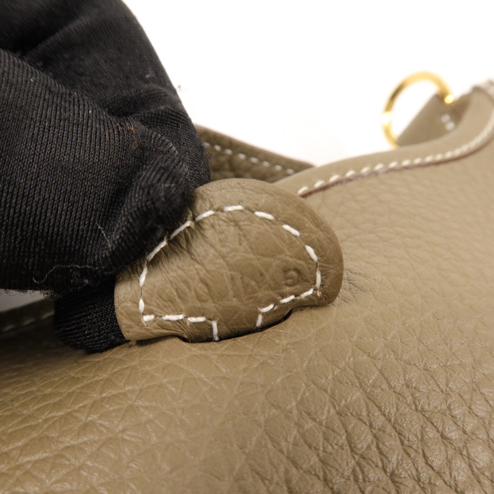 HERMES Clemence皮革Evelyne TPM肩背袋Etoupe