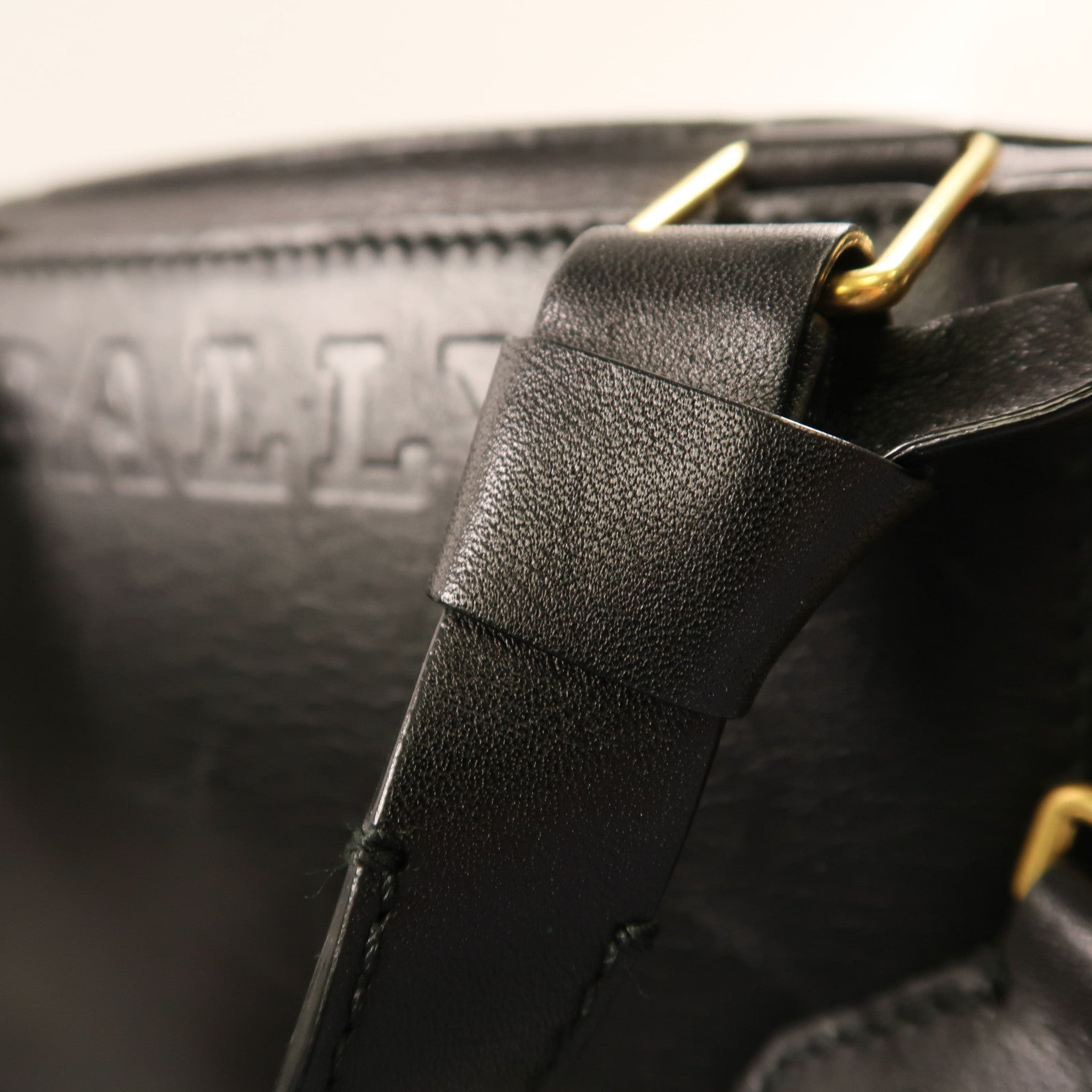 BALLY 牛皮皮革Shoulder Bag金扣手挽肩背兩用袋黑色