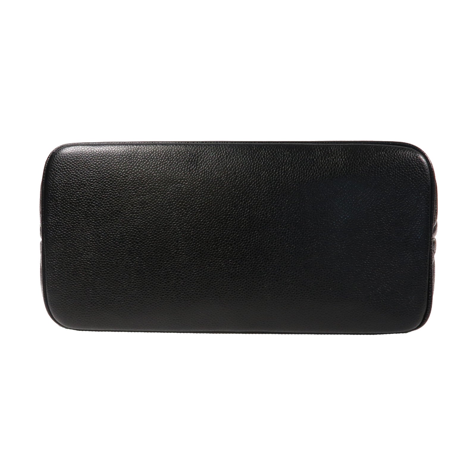 CHANEL 菱格Caviar皮革Handbag銀扣手挽袋黑色
