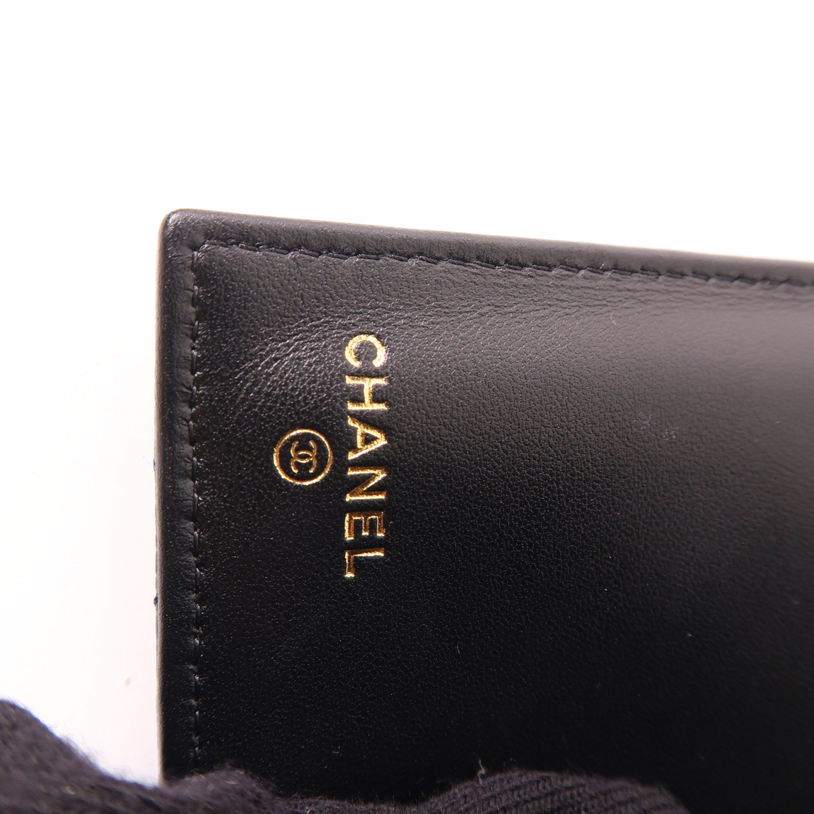 CHANEL 牛皮皮革Wallet金扣錢包