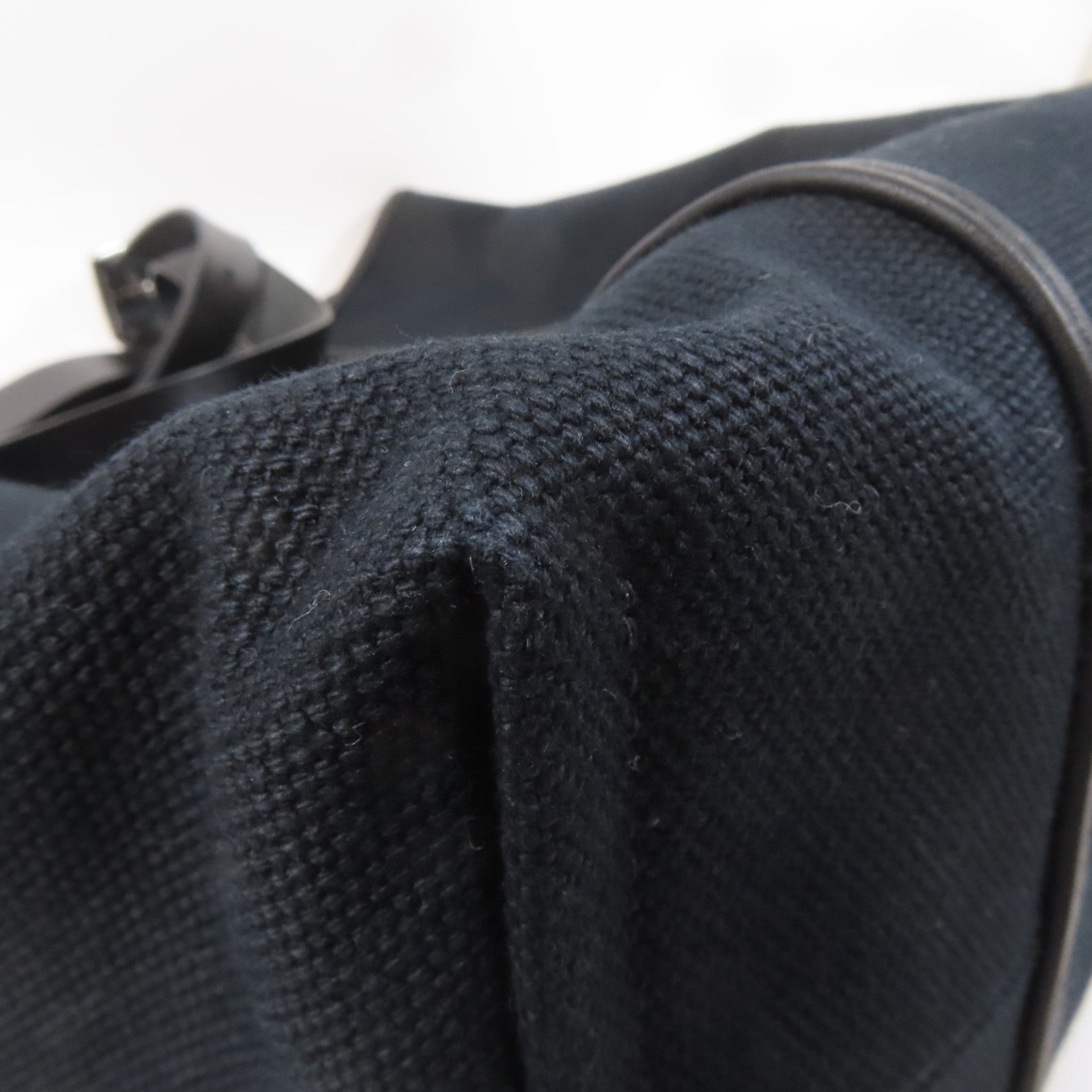 HERMES 帆布Etriviere Pocket 27銀扣手挽袋Noir黑色