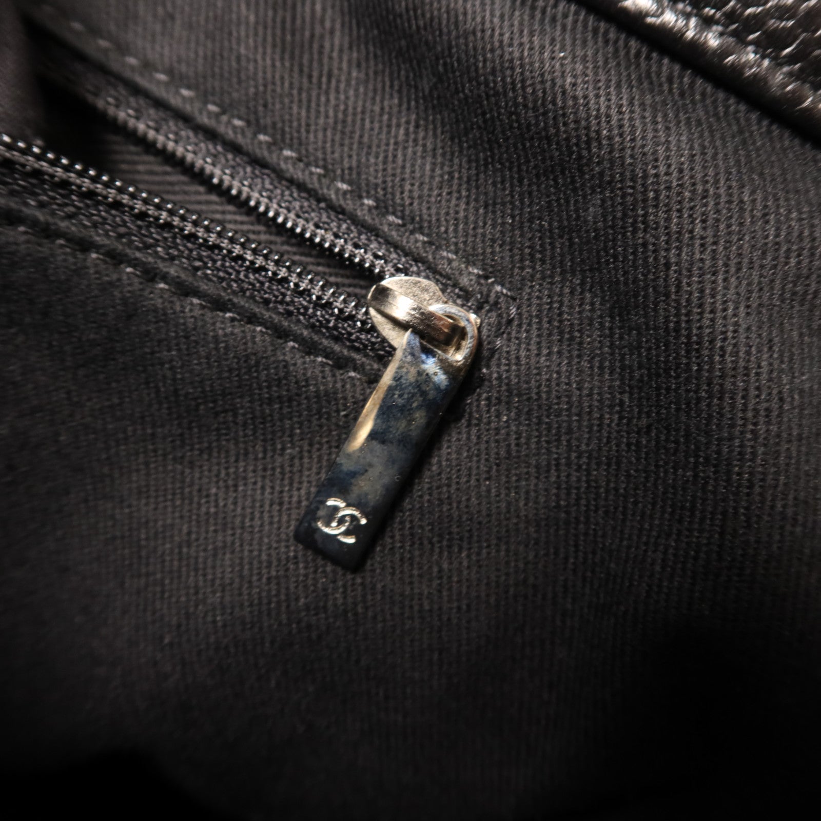 CHANEL 牛皮皮革Tote Bag銀扣鏈帶手挽袋