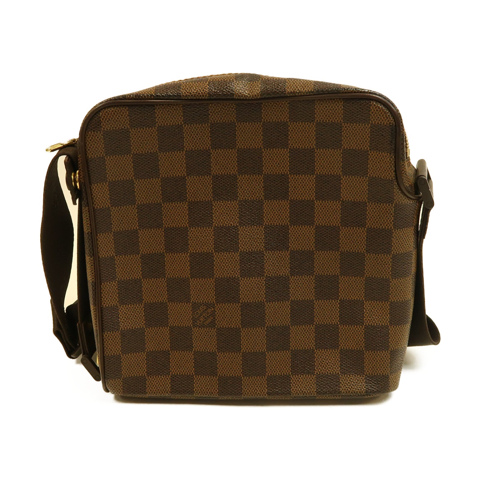 LOUIS VUITTON Damier Olav PM金扣肩背袋啡色