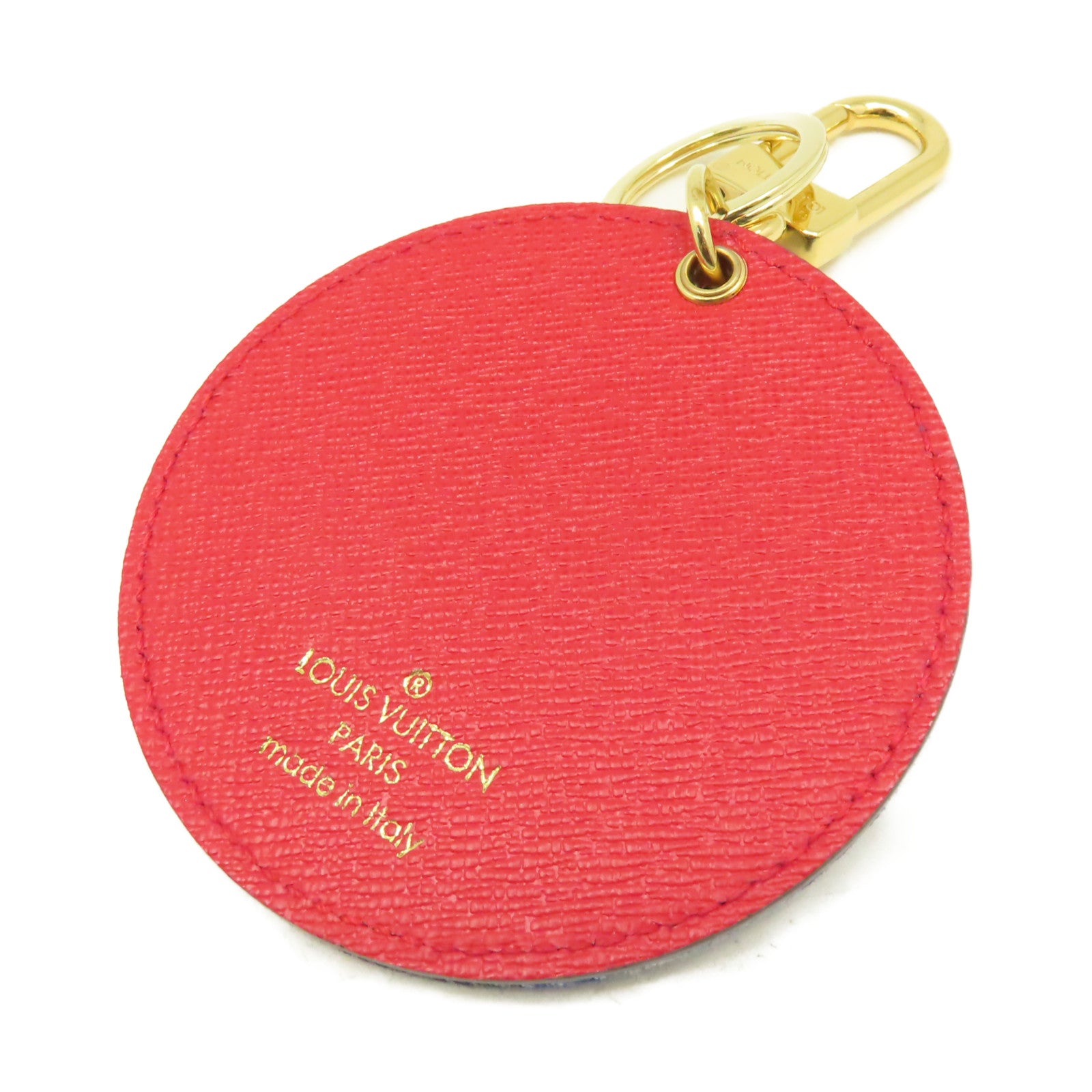 LOUIS VUITTON 【激減優惠】Monogram Denim Key Ring掛飾藍色/紅色