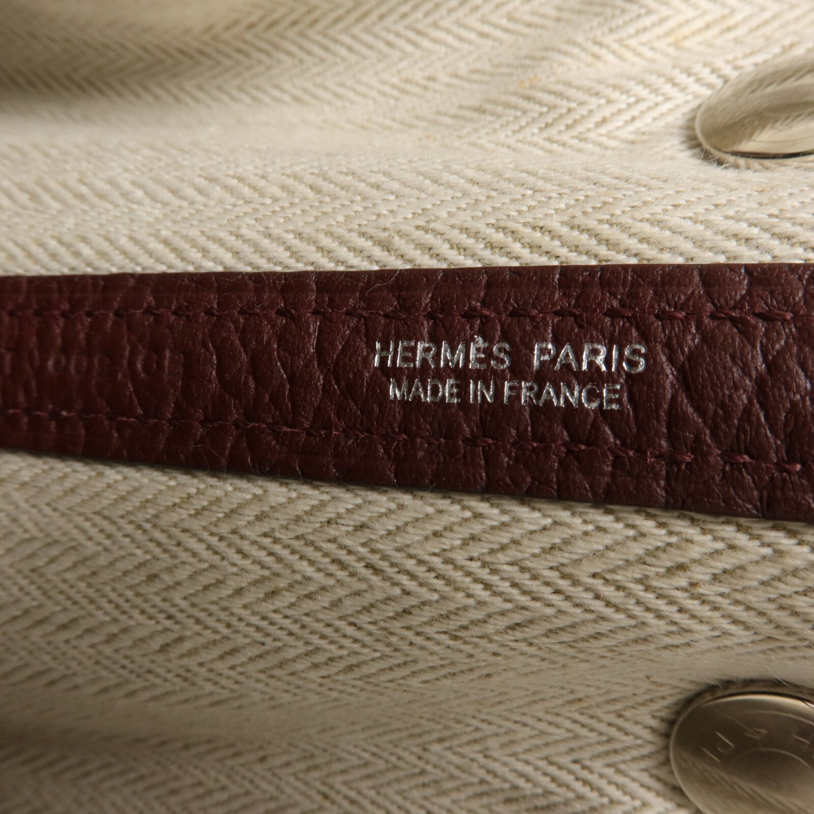 HERMES Country皮革Garden Party TPM手挽袋Bordeaux
