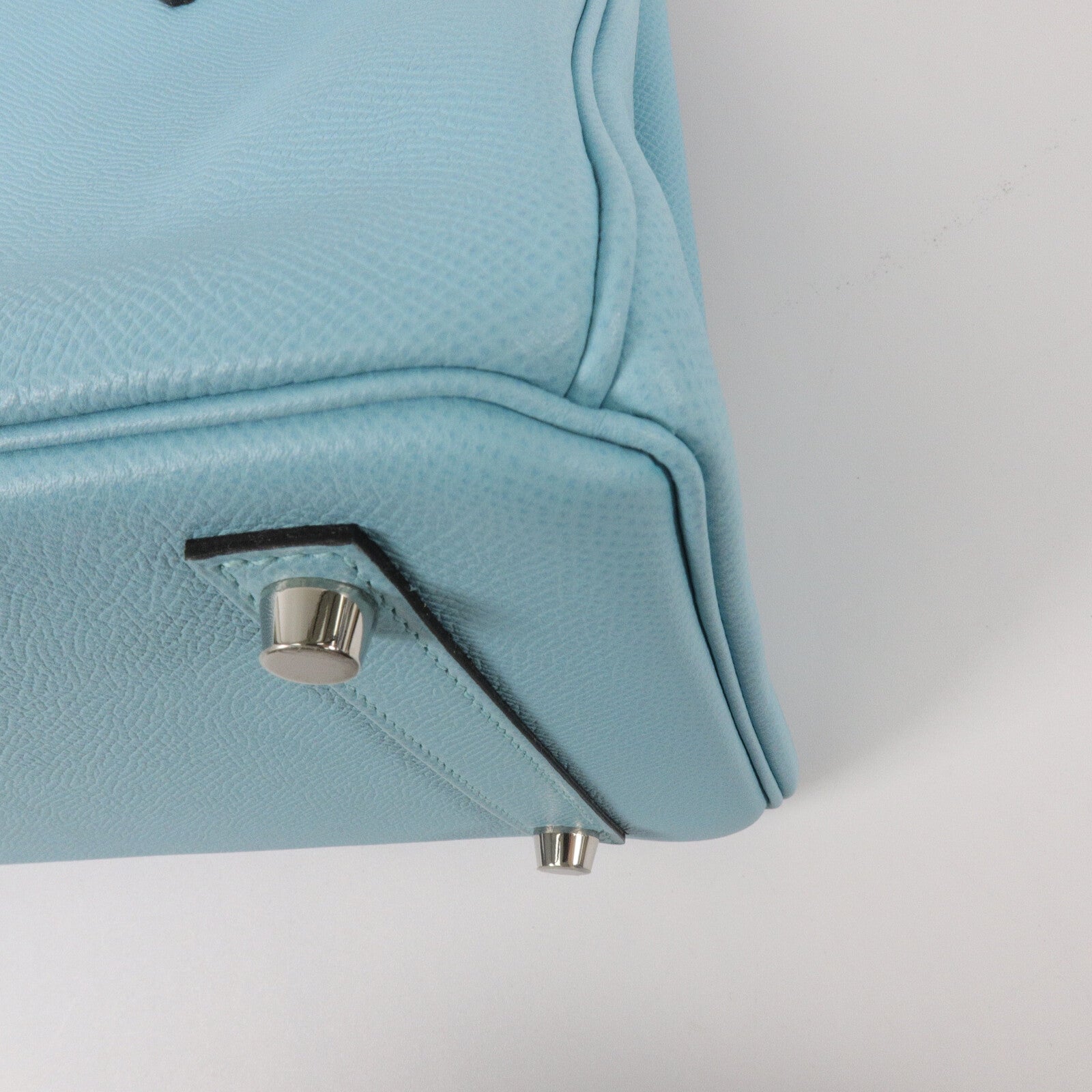 HERMES Epsom皮革Birkin 30手挽袋Blue Atoll