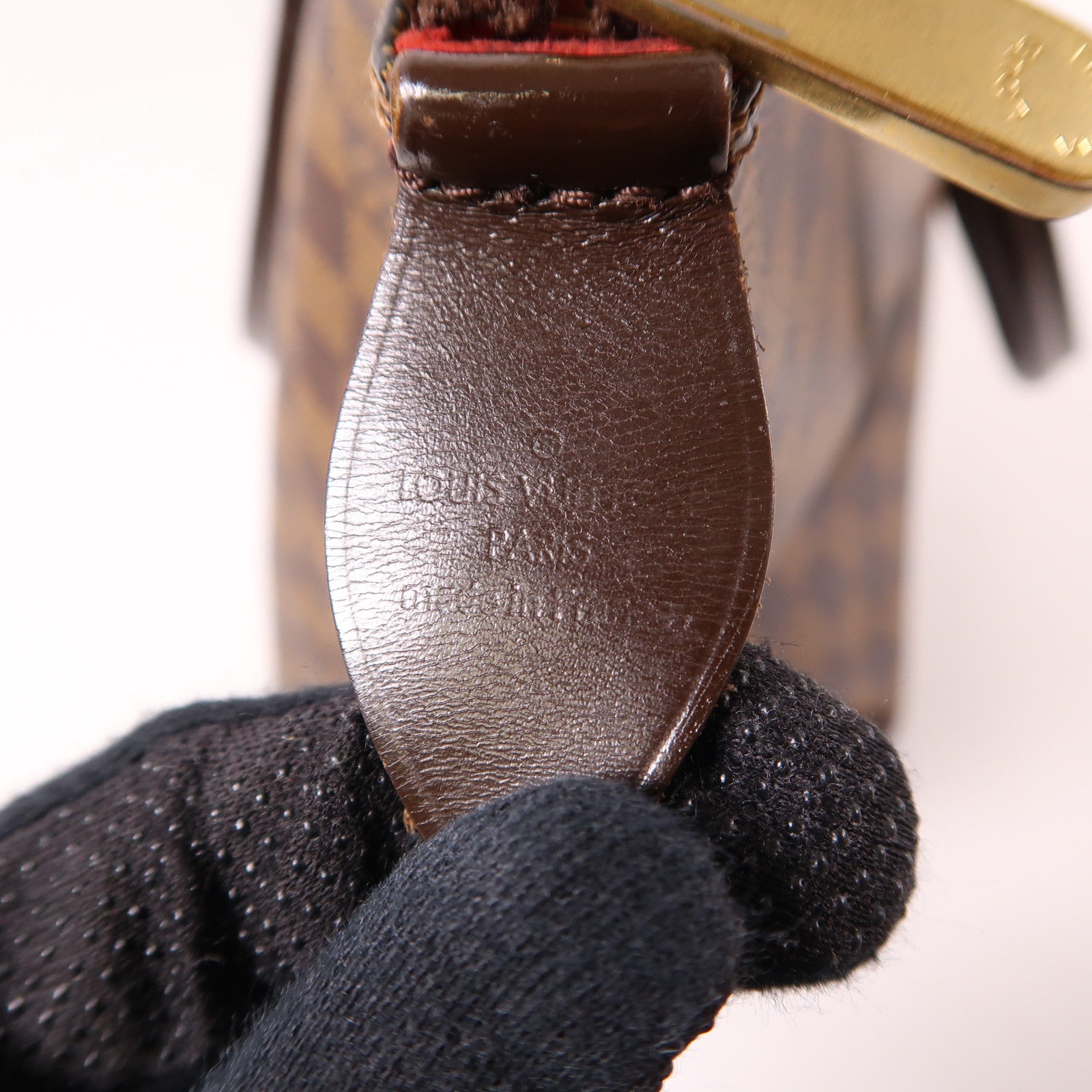 LOUIS VUITTON 【激減優惠】Damier Saleya MM金扣肩背袋/手挽袋棕色