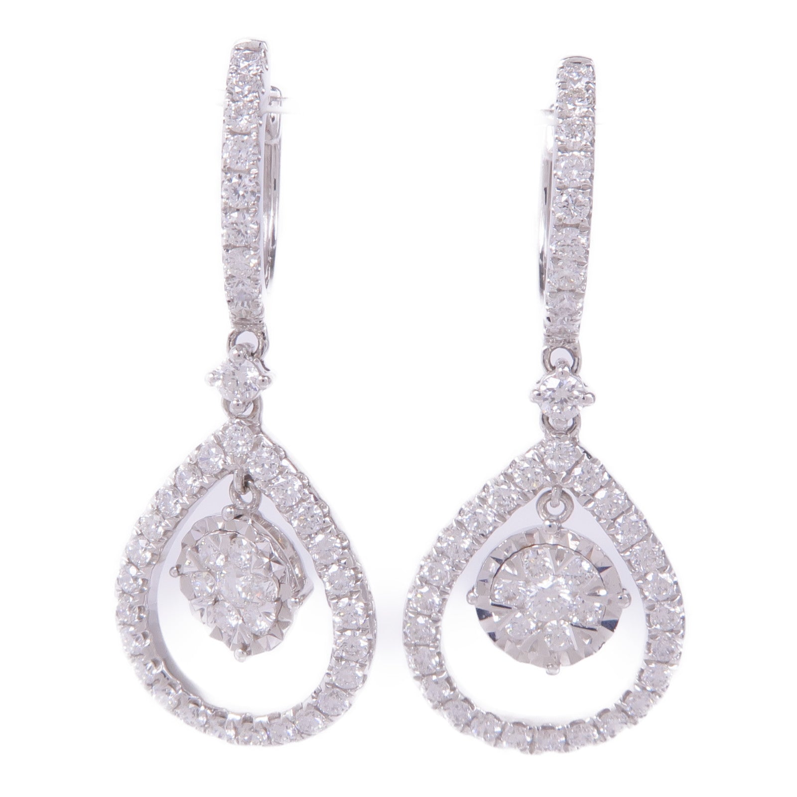 JEWELRY 18K白金Diamond Earrings鑽石耳環