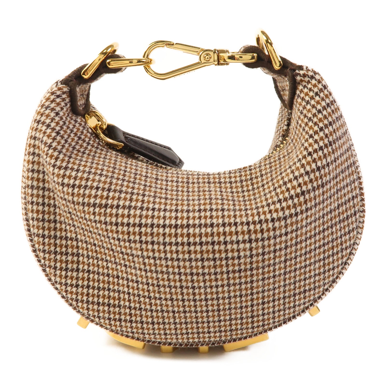 FENDI 羊毛Nano Fendigraphy金扣手挽袋