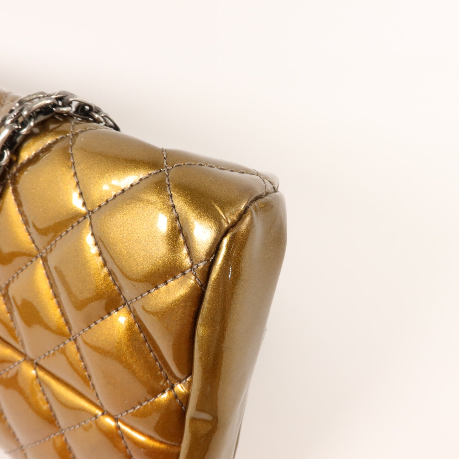 CHANEL 漆皮皮革Chain Shoulder鏈帶肩背袋