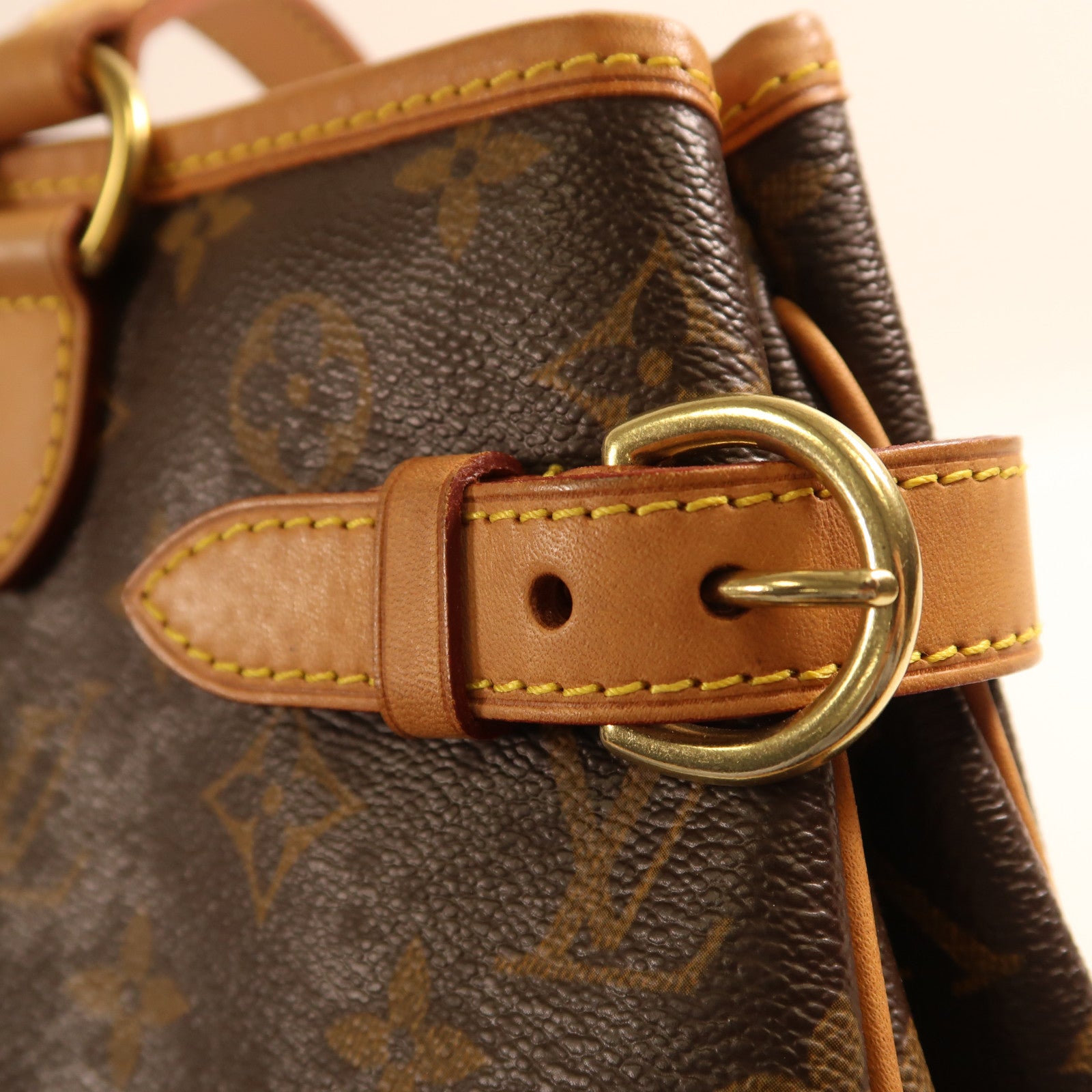 LOUIS VUITTON Monogram Batignolles Horizontal金扣肩背袋棕色
