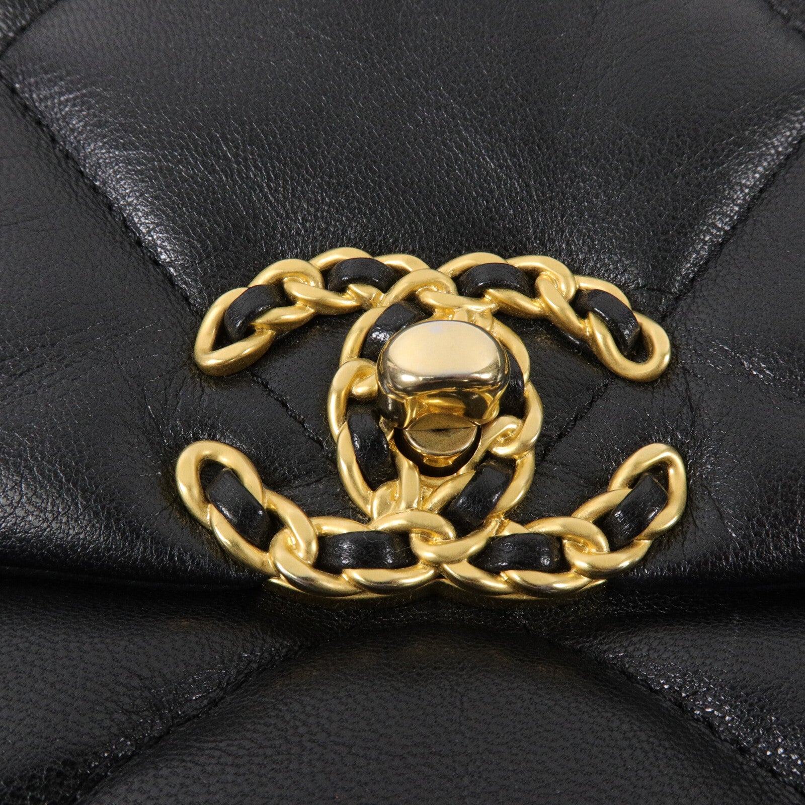 CHANEL 羊皮皮革Chanel 19 Small鏈帶手挽肩背兩用袋