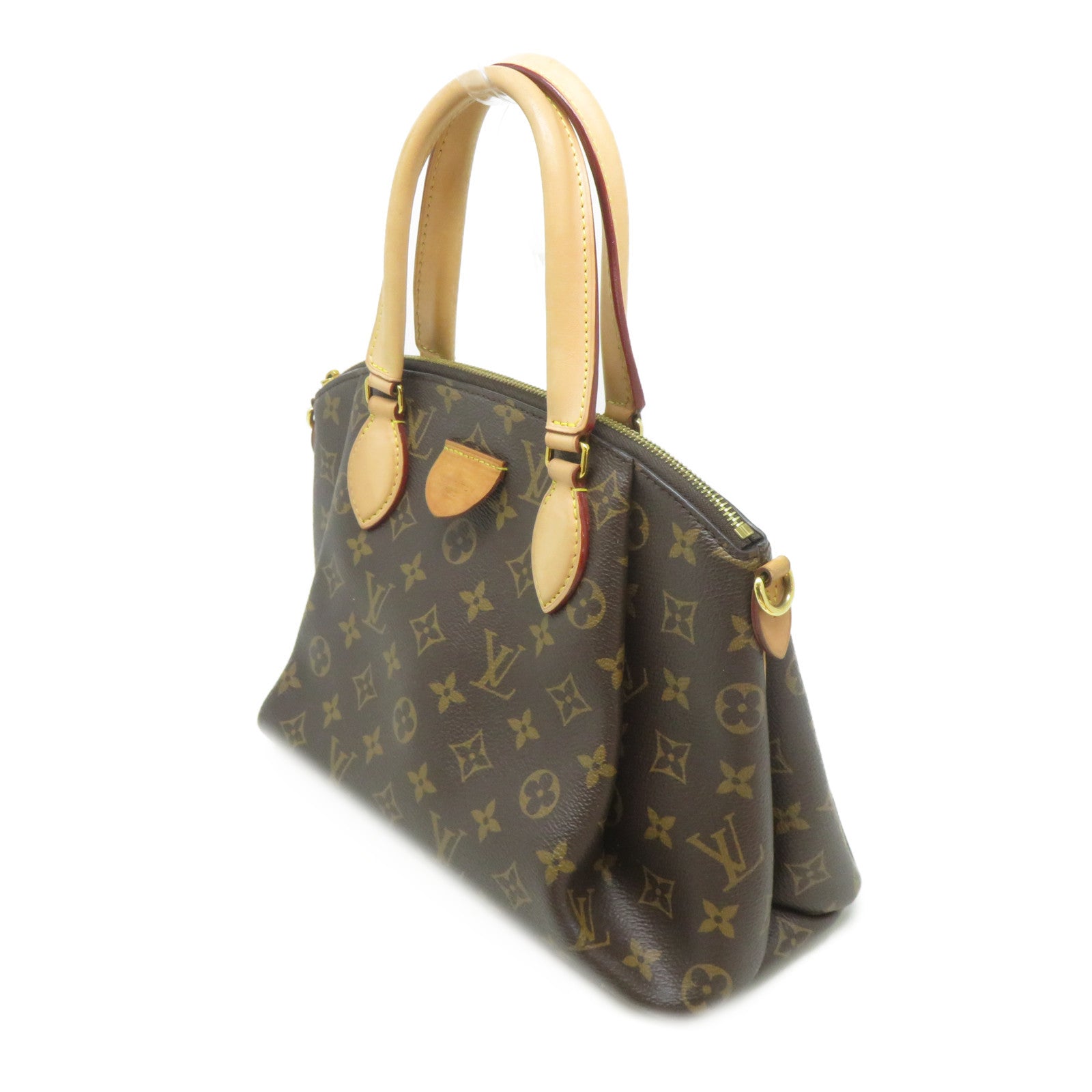 LOUIS VUITTON Monogram Rivoli PM金扣手挽肩背兩用袋啡色