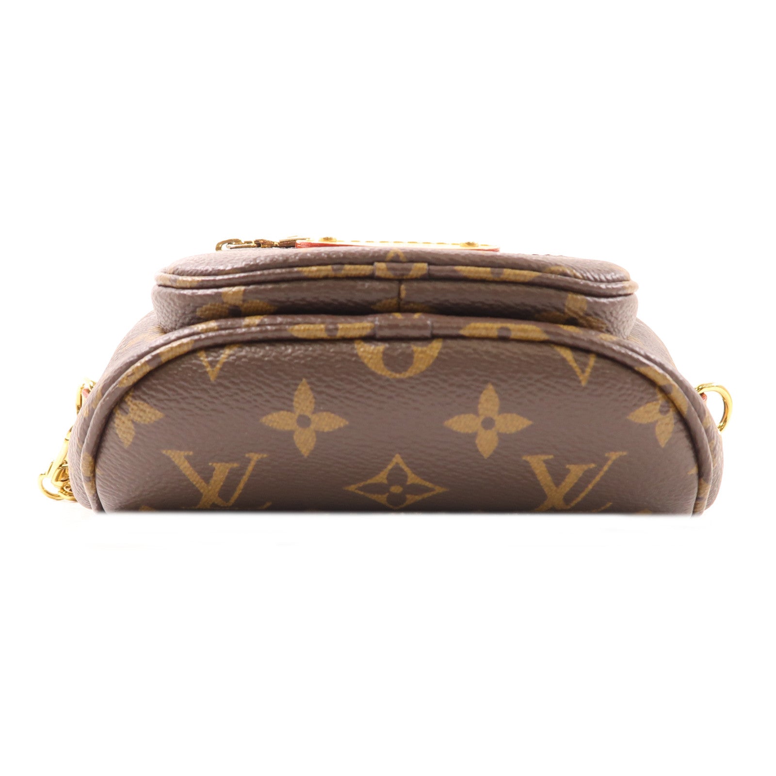 LOUIS VUITTON Monogram Mini Bumbag金扣手挽肩背兩用袋棕色