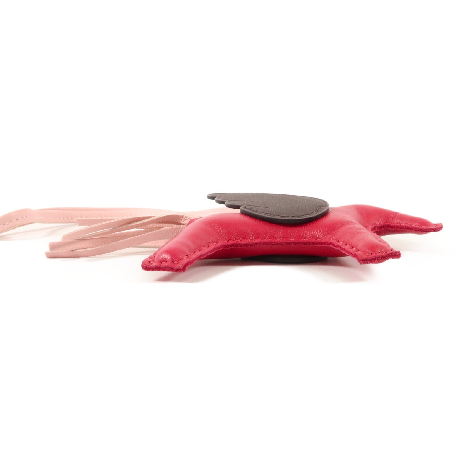 HERMES Milo皮革Rodeo Pegase PM掛飾Framboise/Rose Sakura/Rouge Sellier