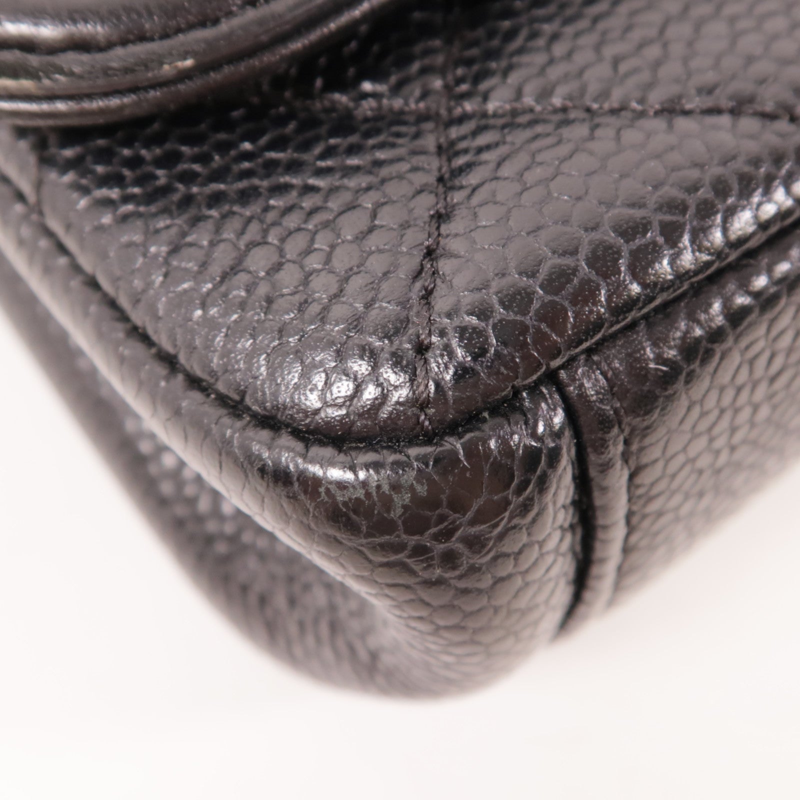 CHANEL 牛皮皮革Chain Shoulder金扣鏈帶肩背袋