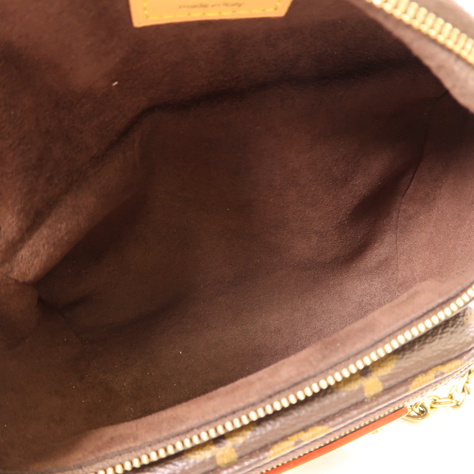 LOUIS VUITTON Monogram Mini Bumbag金扣手挽肩背兩用袋棕色
