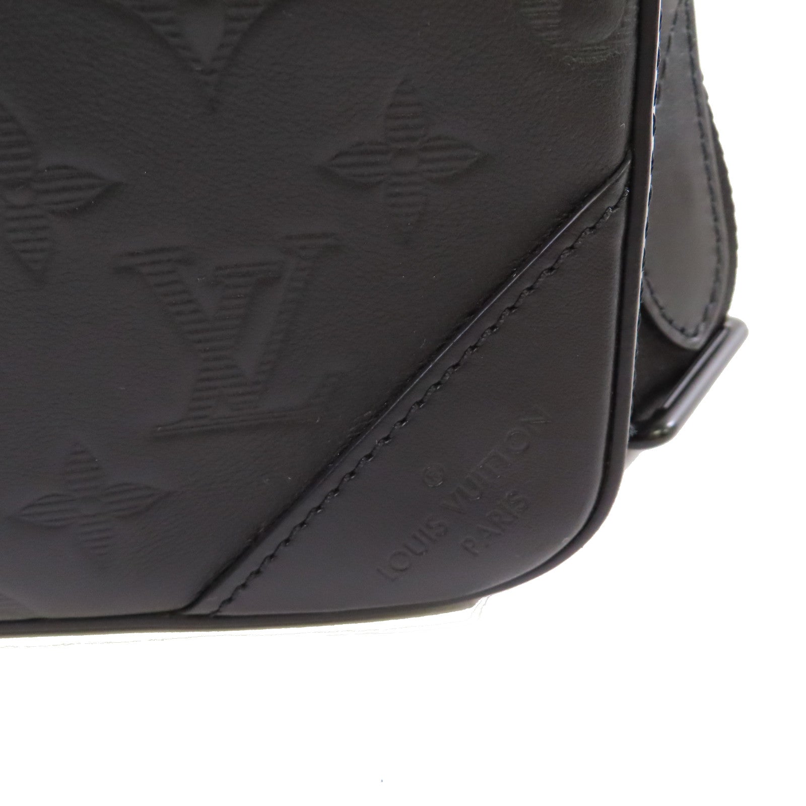 LOUIS VUITTON Monogram Shadow Duo Messenger Shoulder Bag肩背袋黑色