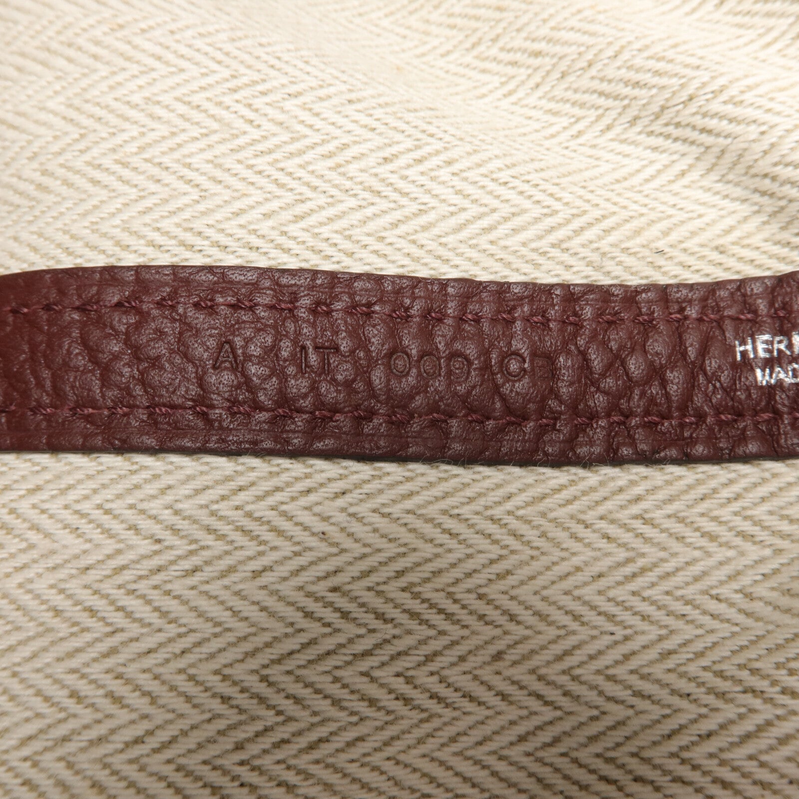 HERMES Country皮革Garden Party TPM手挽袋Bordeaux