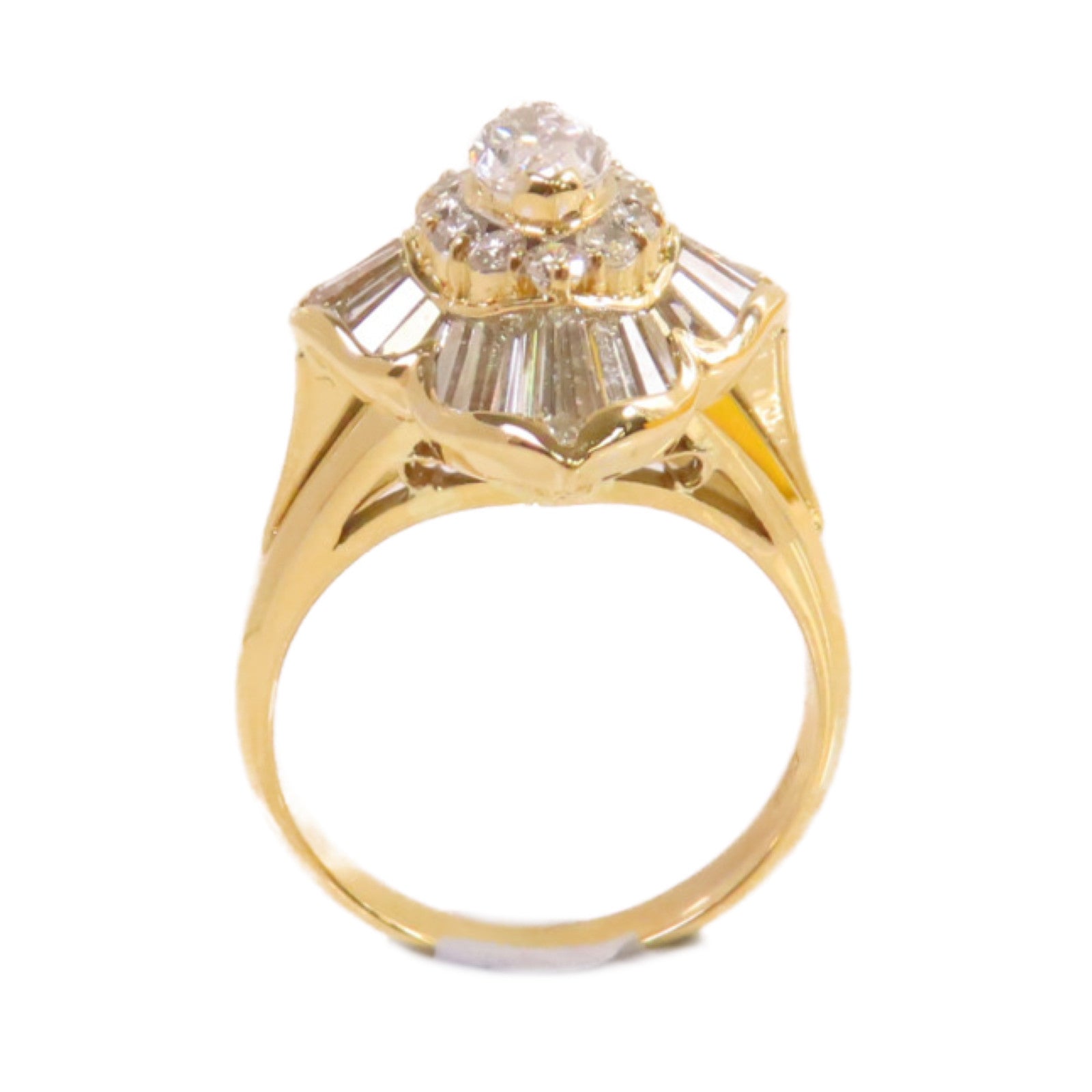 JEWELRY 18K黃金/0.47ct鑽石/1.46ct鑽石Diamond Ring戒指US#6
