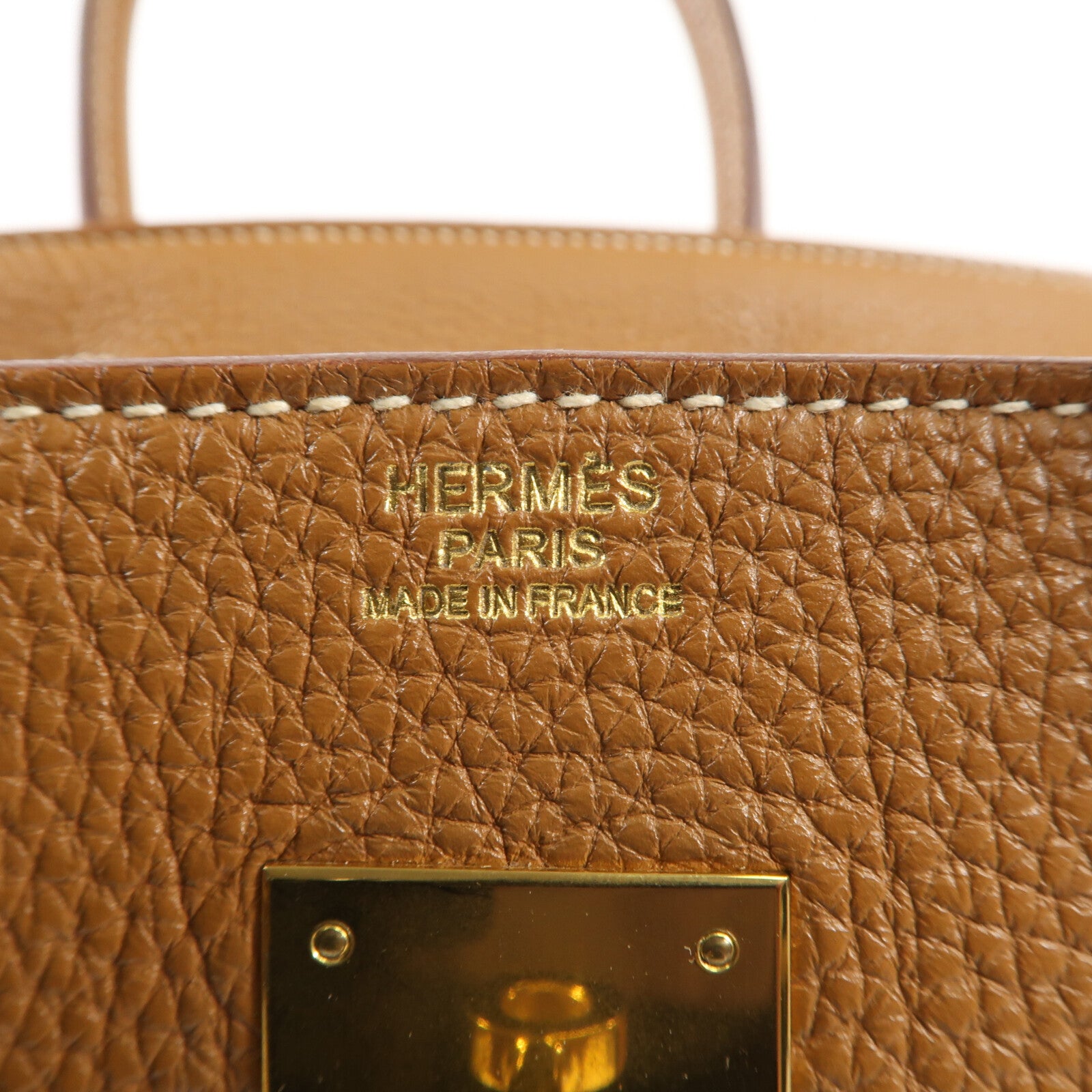 HERMES Togo皮革Birkin 30金扣手挽袋Gold