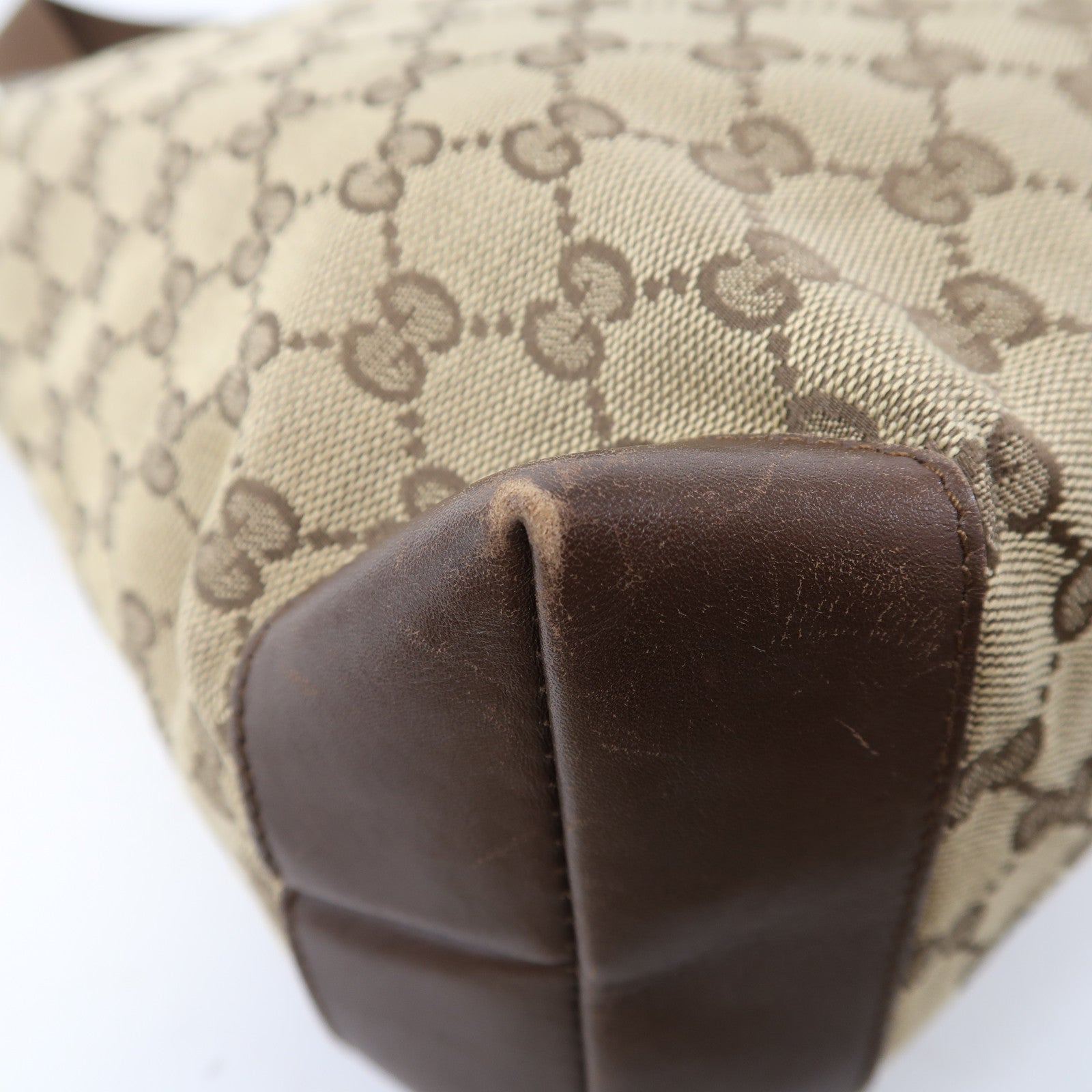 GUCCI 帆布Tote Bag肩背袋啡色