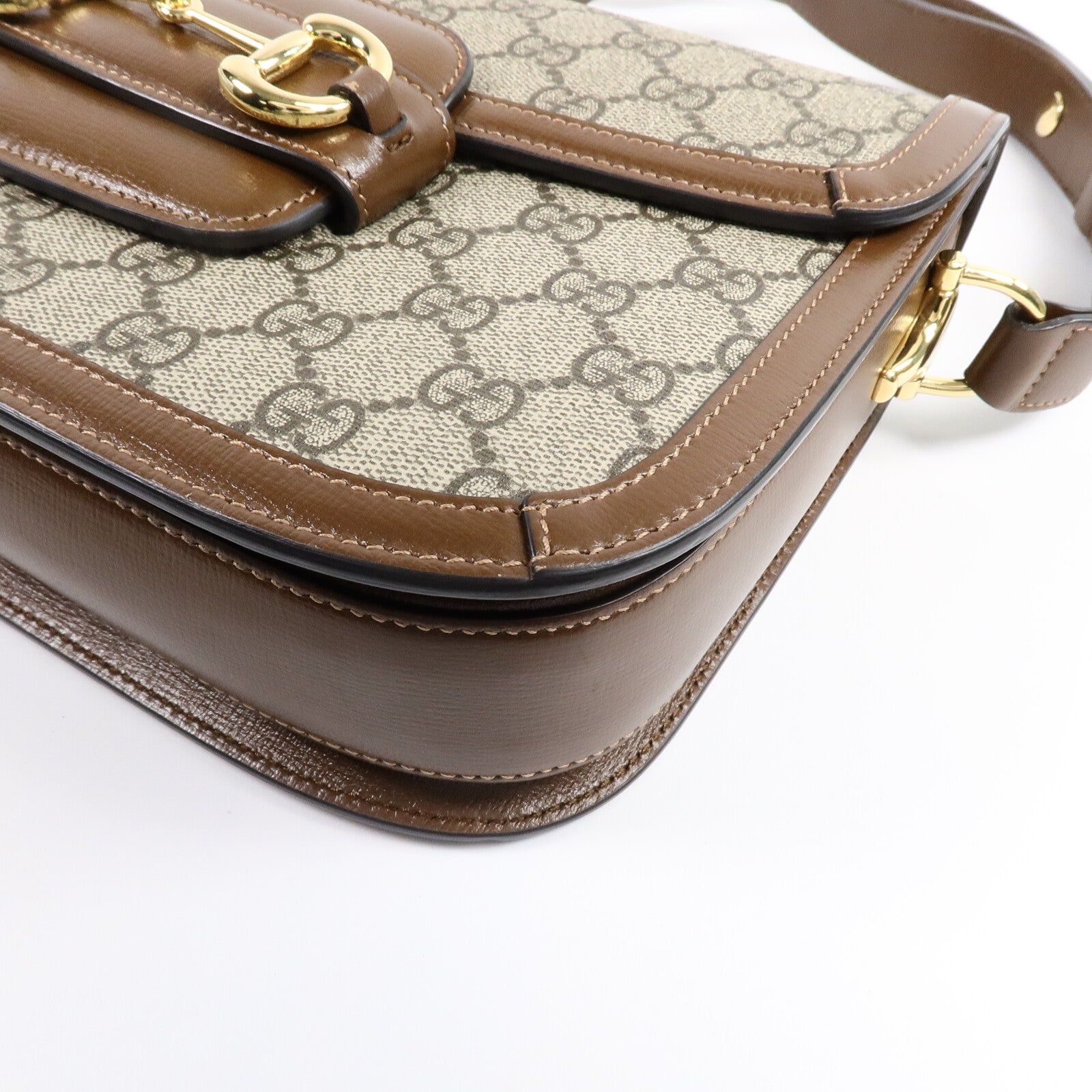 GUCCI 塗層帆布Horsebit 1955 MM肩背袋