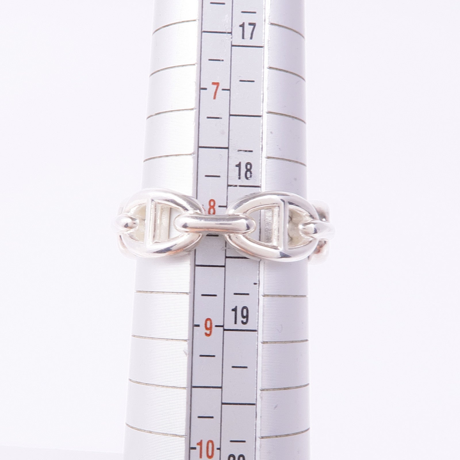 HERMES 925純銀Chaine d'ancre Enchainee Ring戒指Hermes#57/US#8