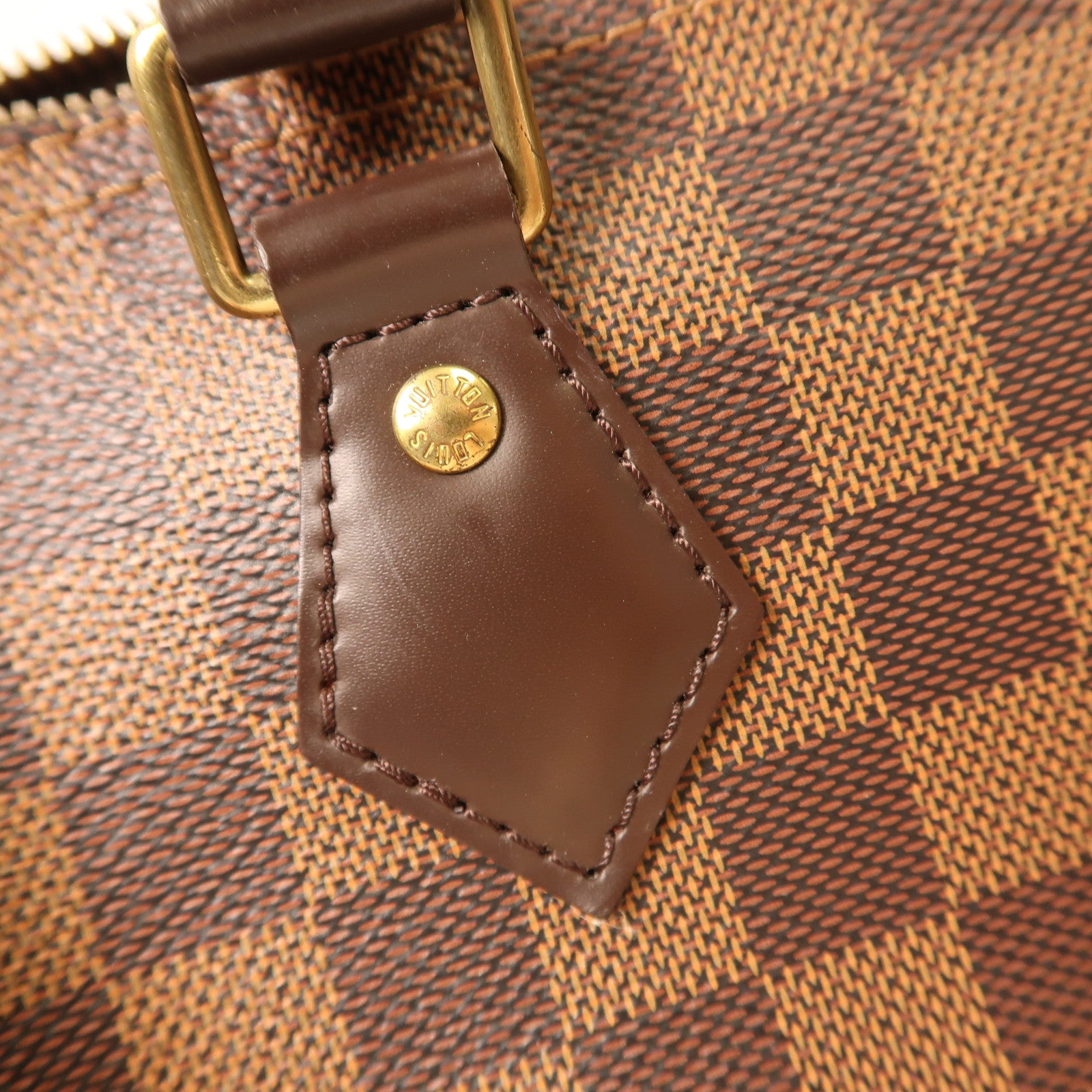 LOUIS VUITTON Damier Speedy 25金扣手挽肩背兩用袋啡色