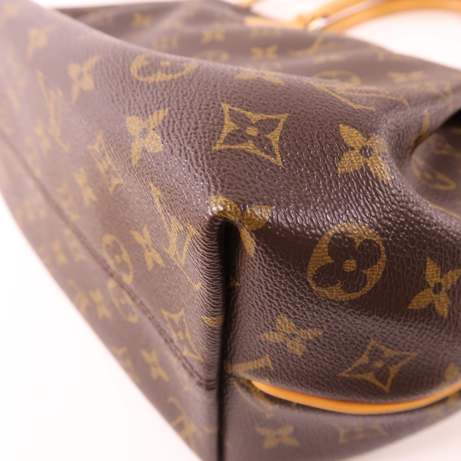 LOUIS VUITTON Monogram Turenne MM金扣手挽肩背兩用袋棕色