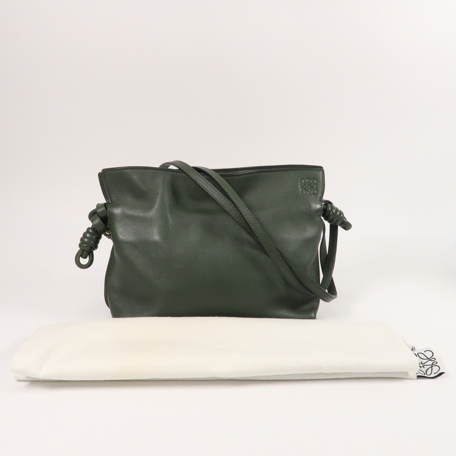LOEWE 牛皮皮革Flamenco Clutch mini肩背袋