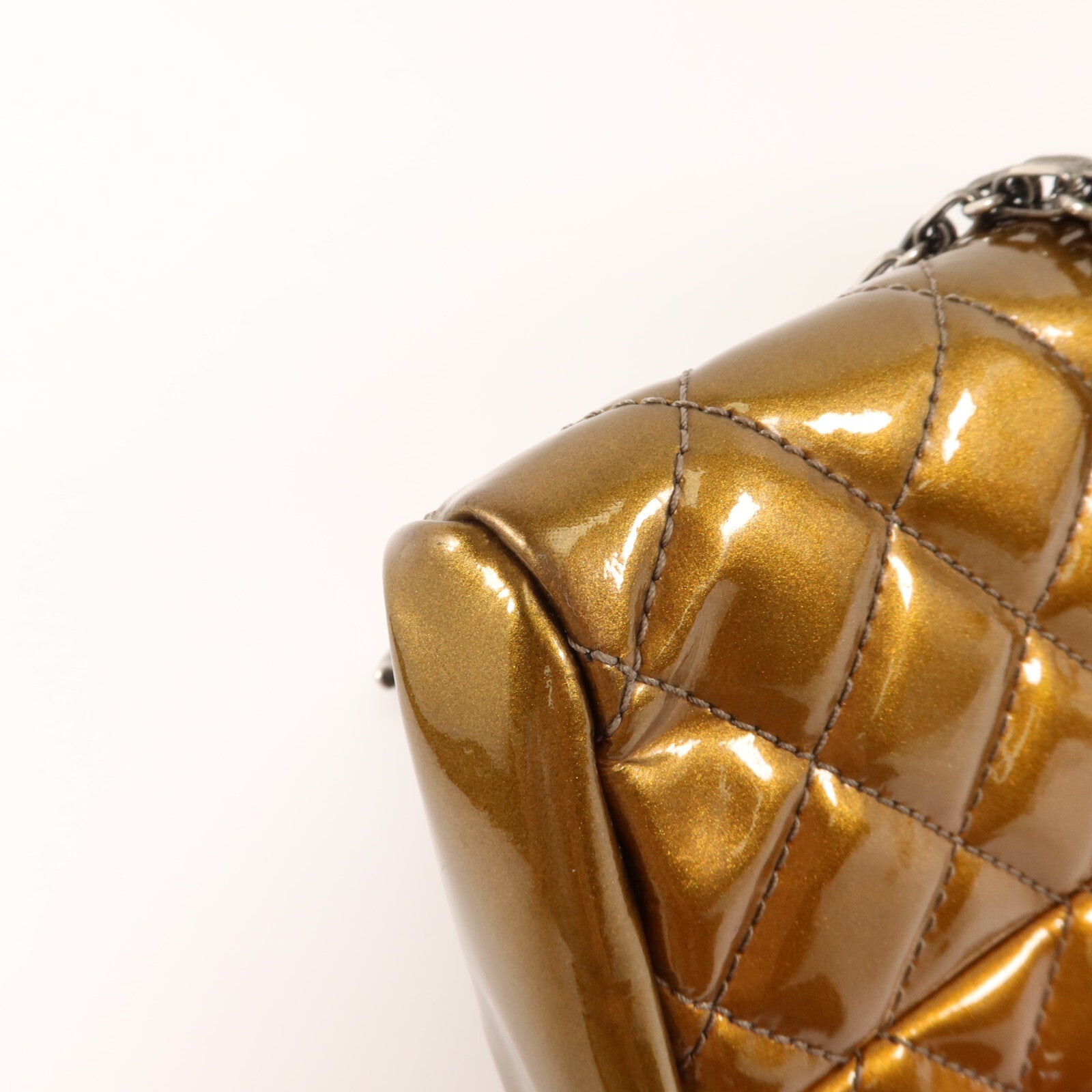 CHANEL 漆皮皮革Chain Shoulder鏈帶肩背袋