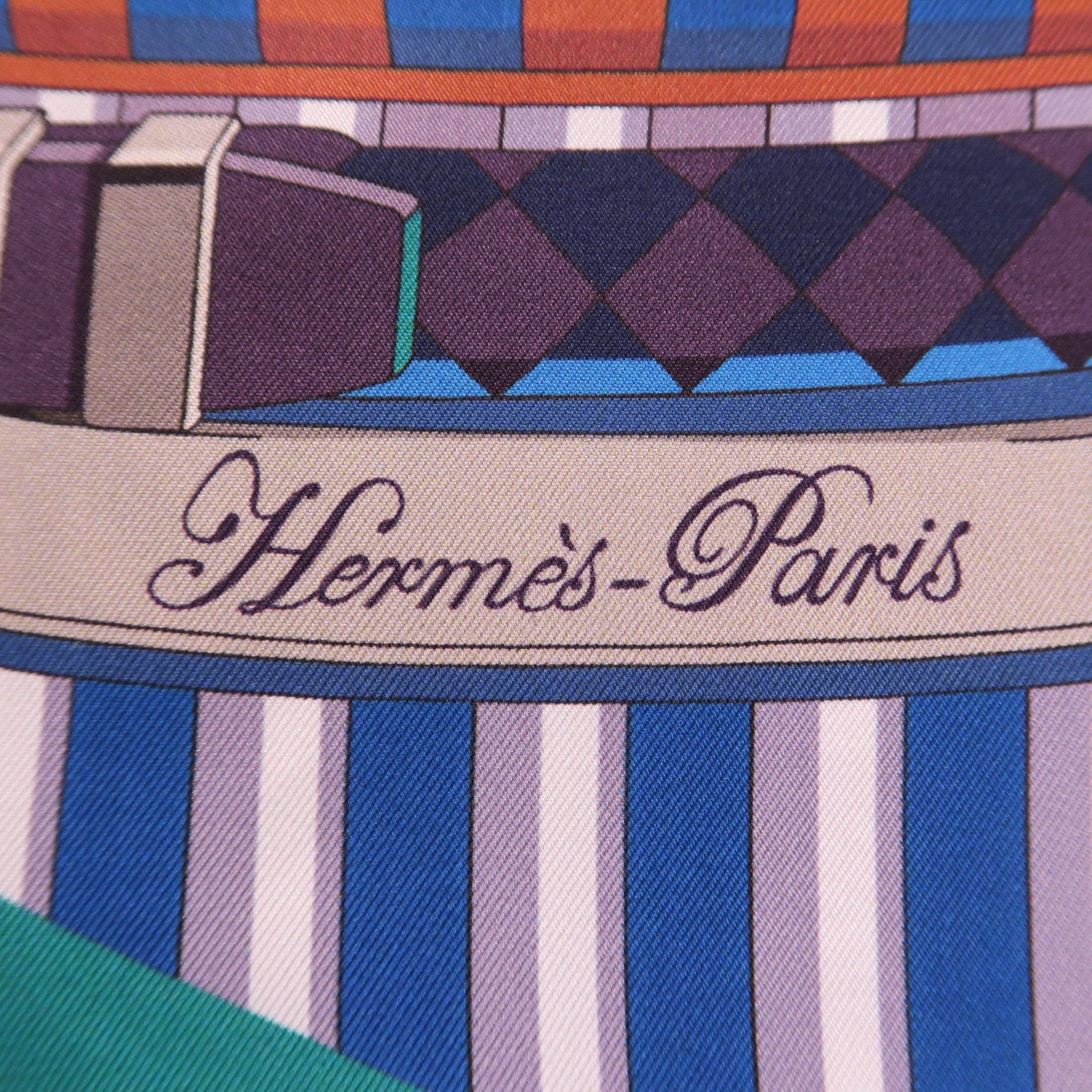 HERMES 絲質Max Twilly絲巾Blue