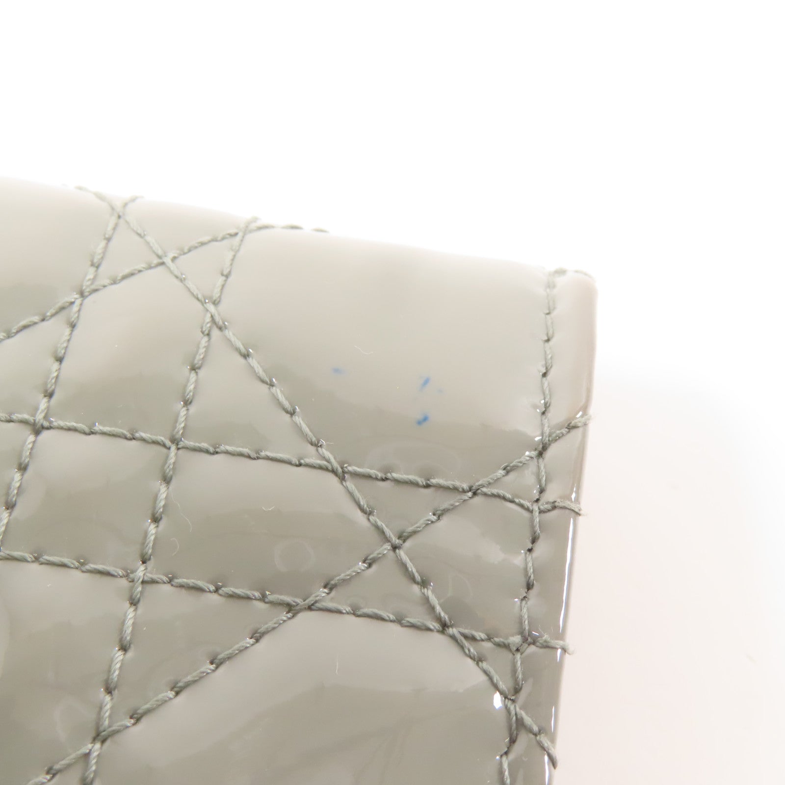 Dior 漆皮皮革Wallet金扣錢包綠色