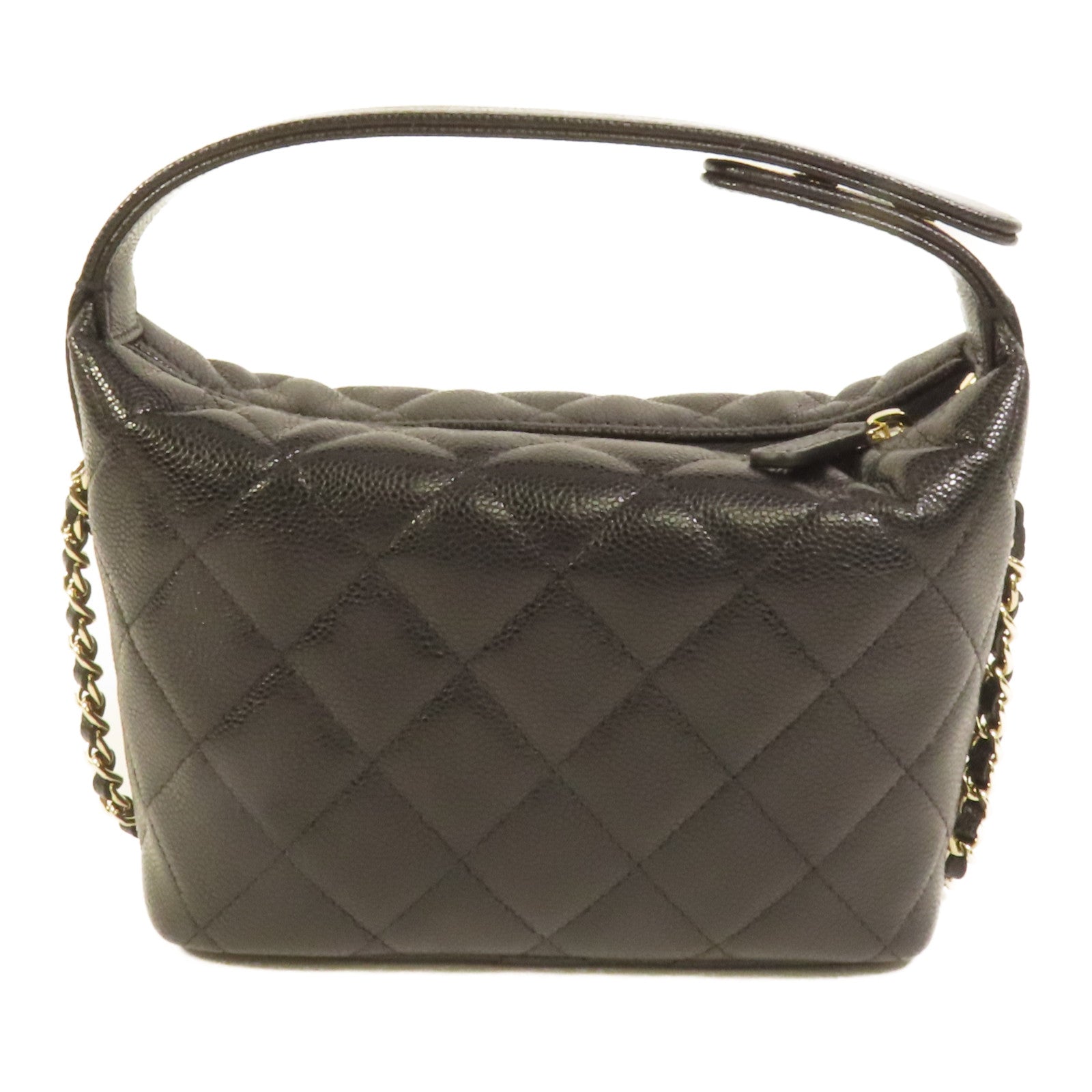 CHANEL 牛皮皮革Hobo Bag金扣手挽肩背兩用袋